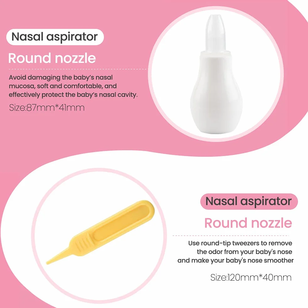Kit de soins pour bébé 10 pièces - Coupe-ongles ciseaux brosse peigne nettoyeur corps et nez