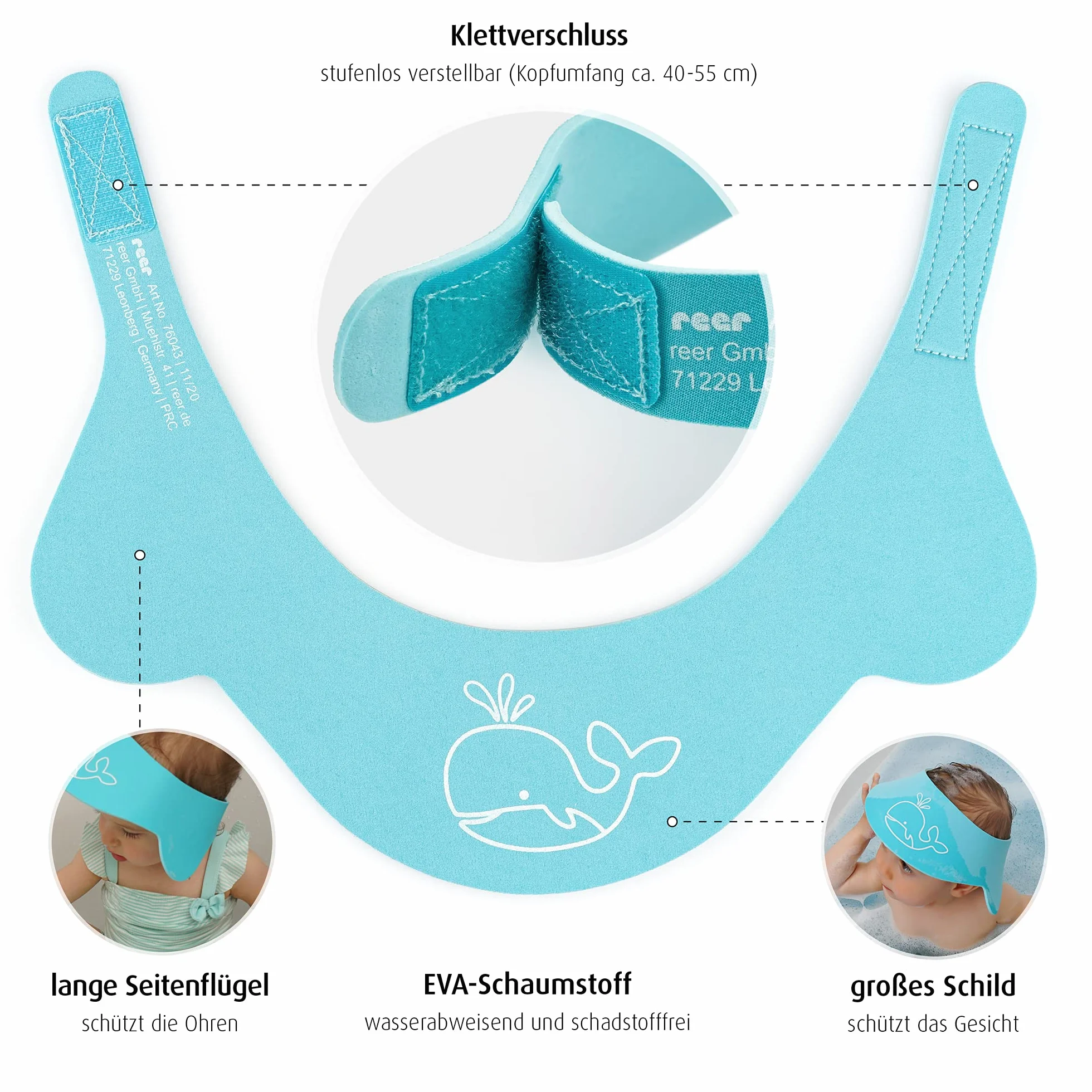 reer MyHappyBath Cap Visière de protection anti-shampooing