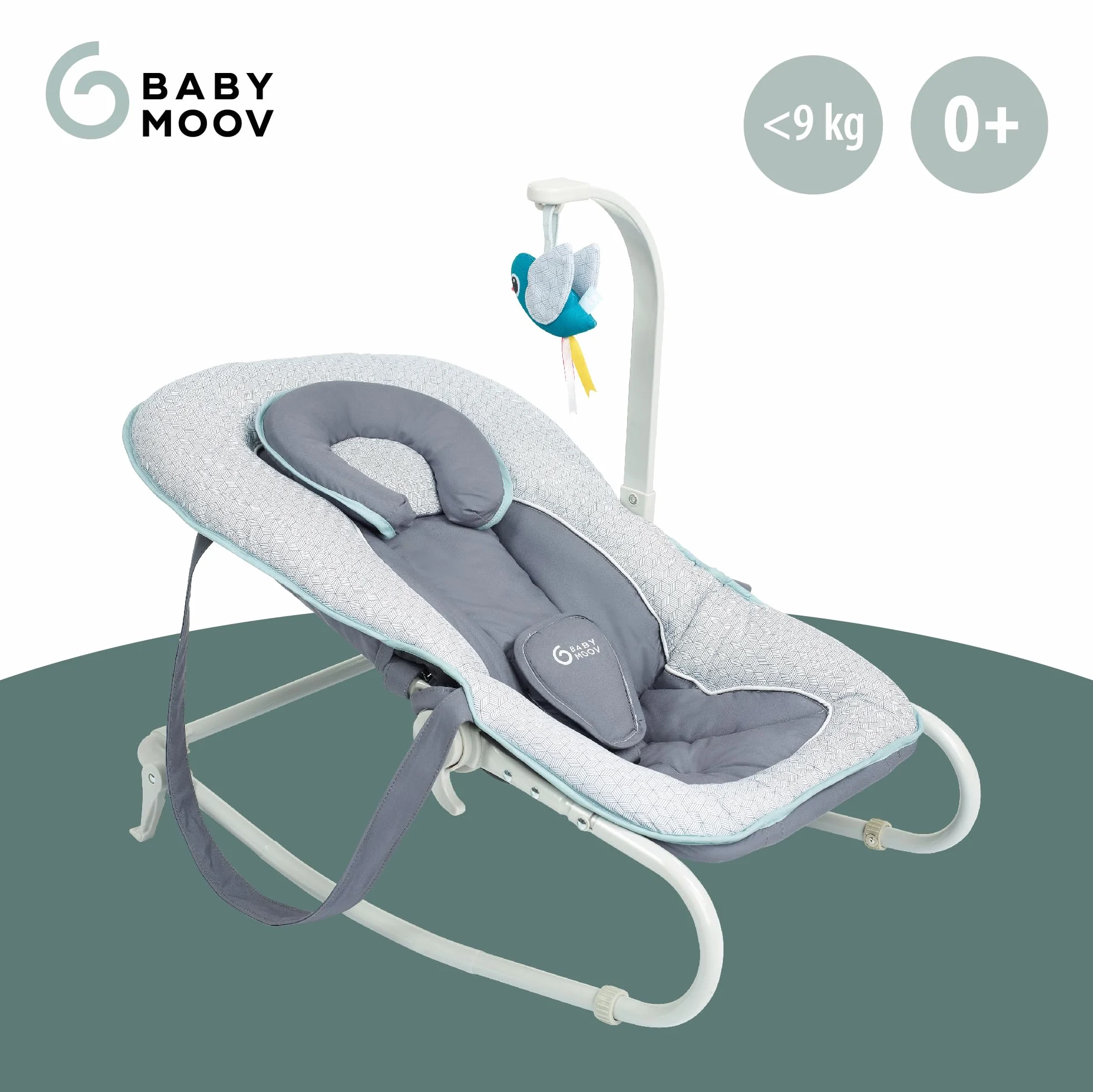 Babymoov Transat Graphik Bleu Balancelle Fixe Bébé