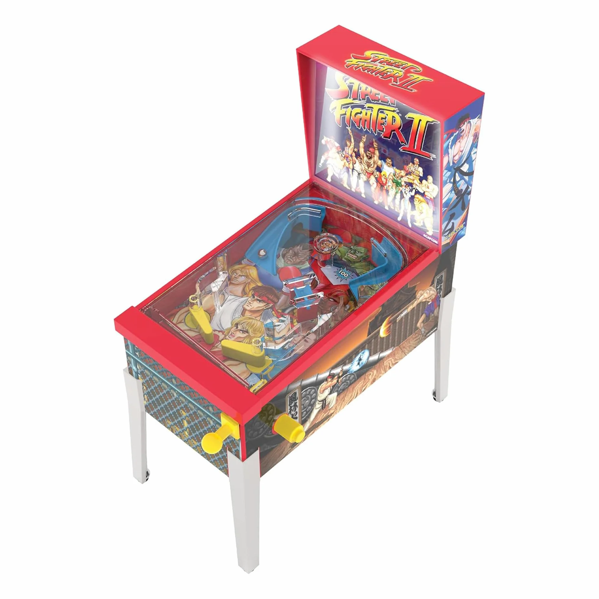 Ambassador Street Fighter II Mini Flipper Arcade - Jeu de Flipper de Table avec Lumière et Son