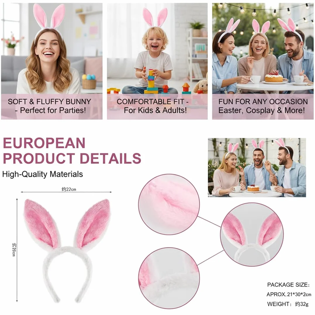 Serre-tête Lapin Pâques Accessoire Carnaval Fêtes Célébrations