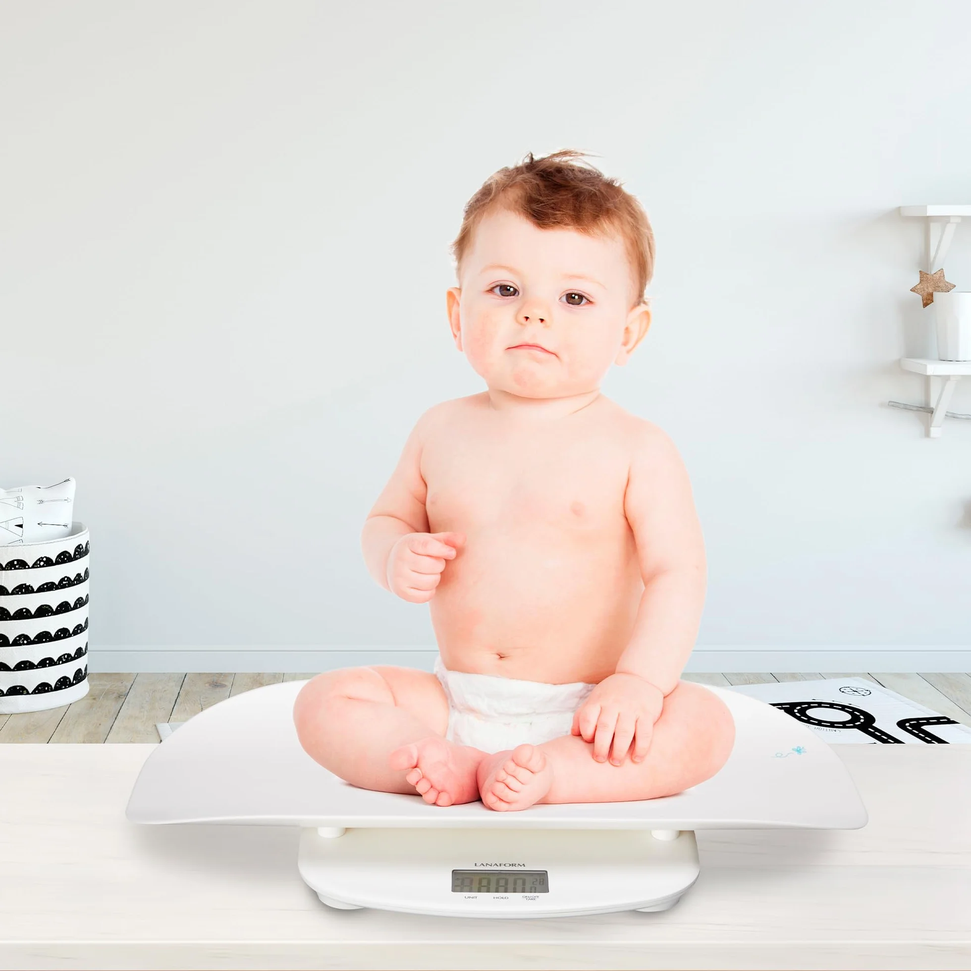 LANAFORM Pèse Bébé Évolutif Balance Pour Bébé Et Adulte 150 Kg Plateau Amovible