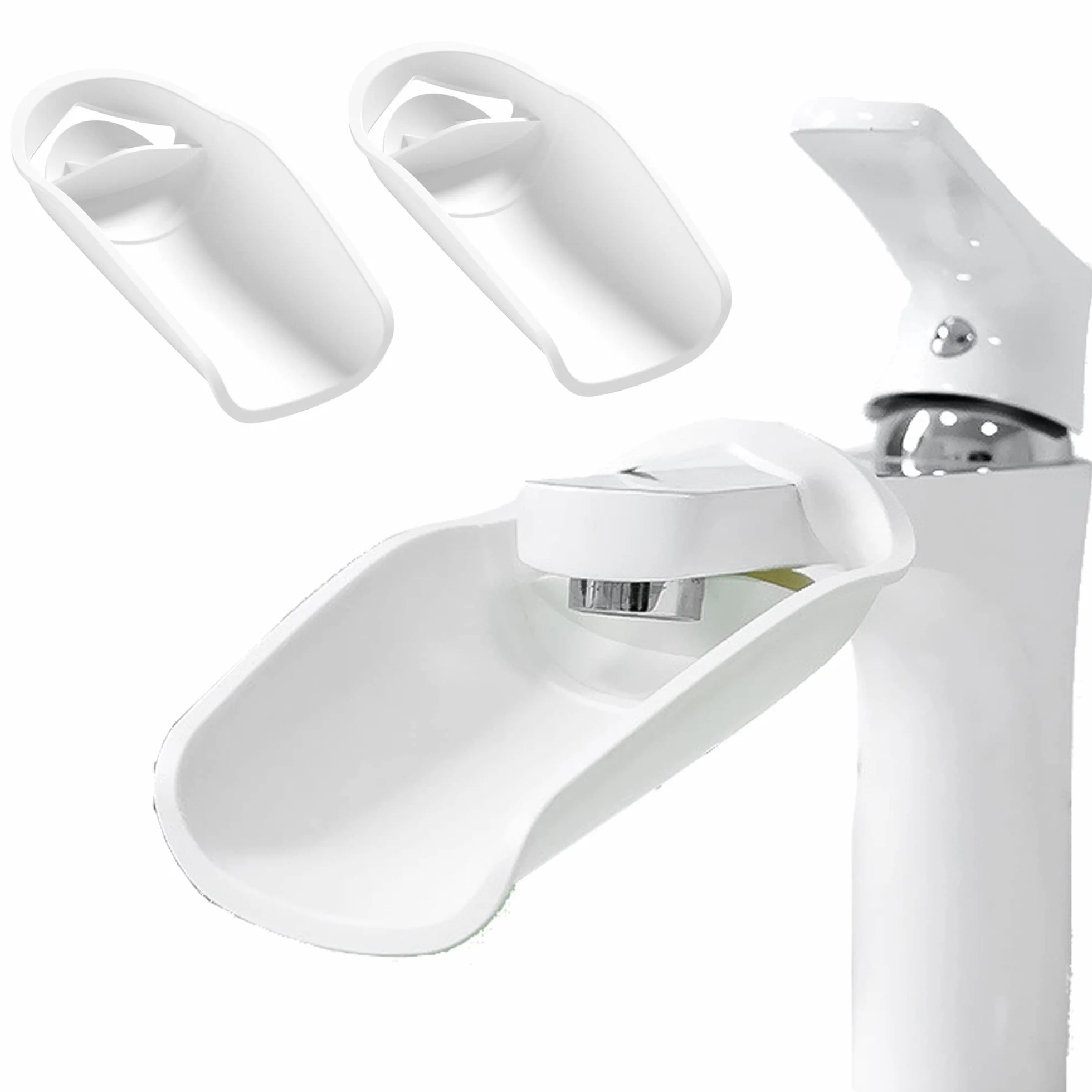 Lot de 3 Robinet Extension de Robinet Prolongateur pour Enfants Tap Extender, Blanc