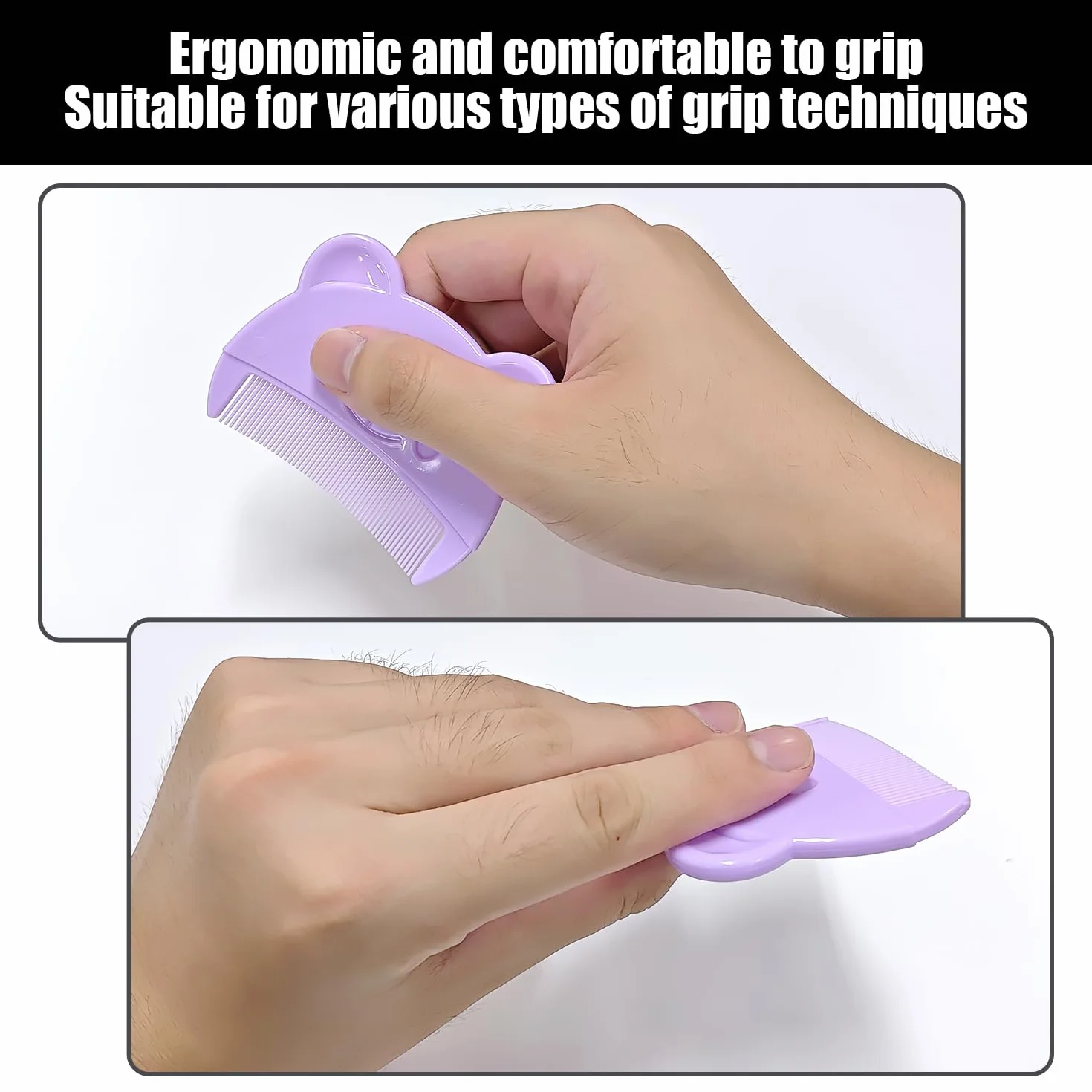 Ensemble De 4 Peignes Violets Brosse À Shampoing Doux Bébé En Silicone