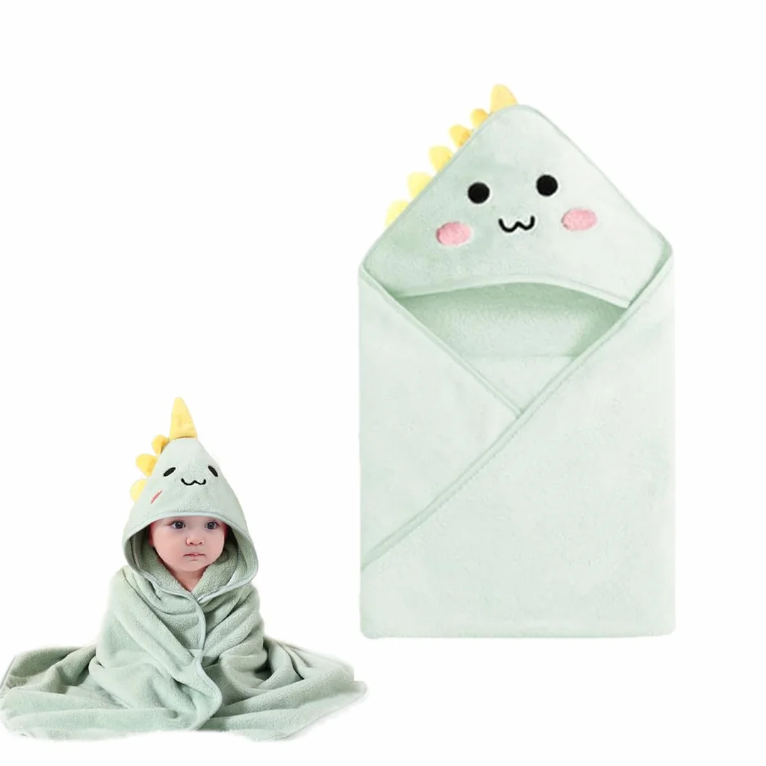 WeddHuis Serviette à Capuche Bébé Peignoir de Bain Tissu Éponge Cape de Bain Bébé Garçon Cadeau Naissance