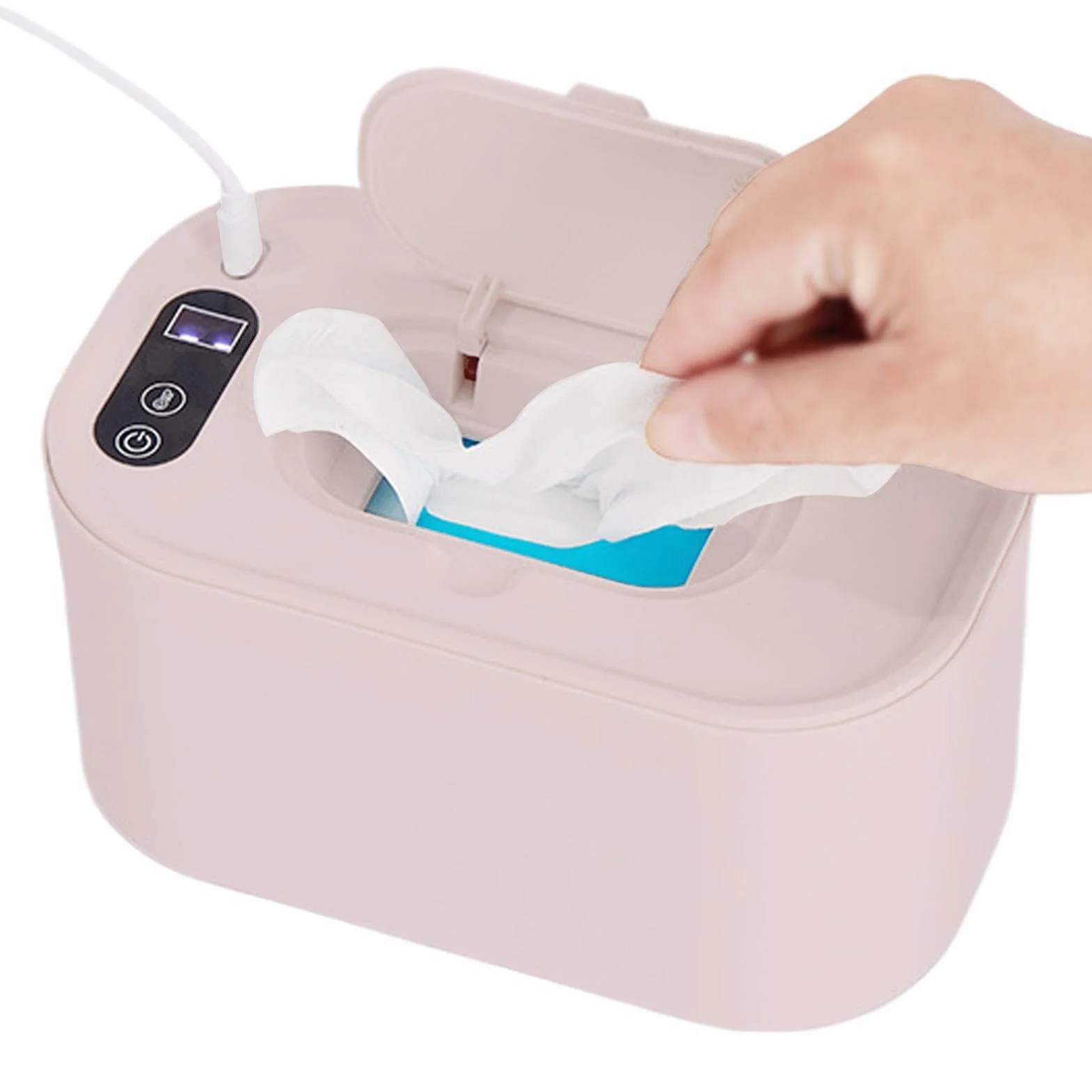 Chauffe-lingettes USB Portable Grande Capacité Température Constante Réglable pour Bébé Couches