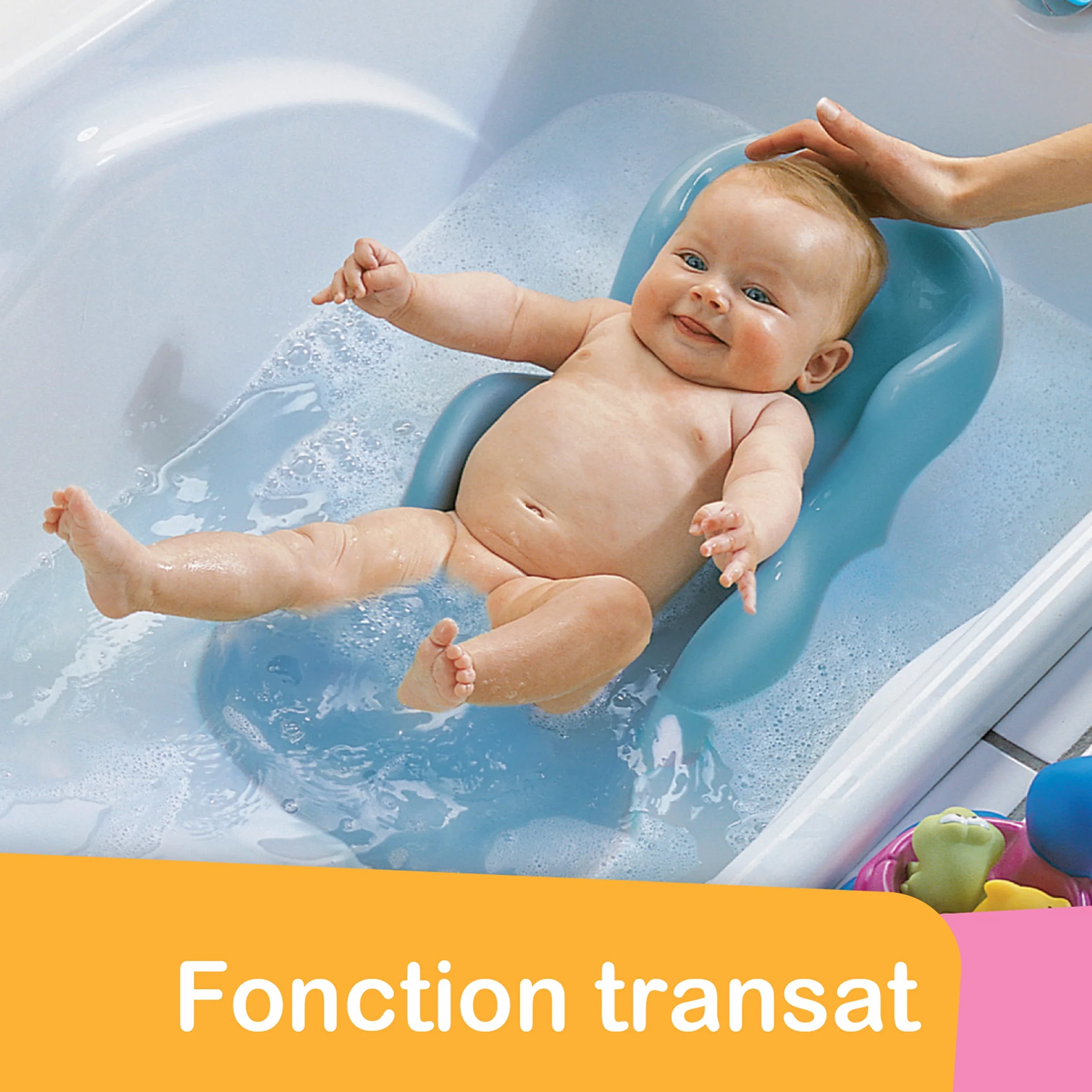 Tigex Transat de Bain bébé Évolutif Collexion 0-6 Mois 28 x 58 x 16,5 cm Gris Perle