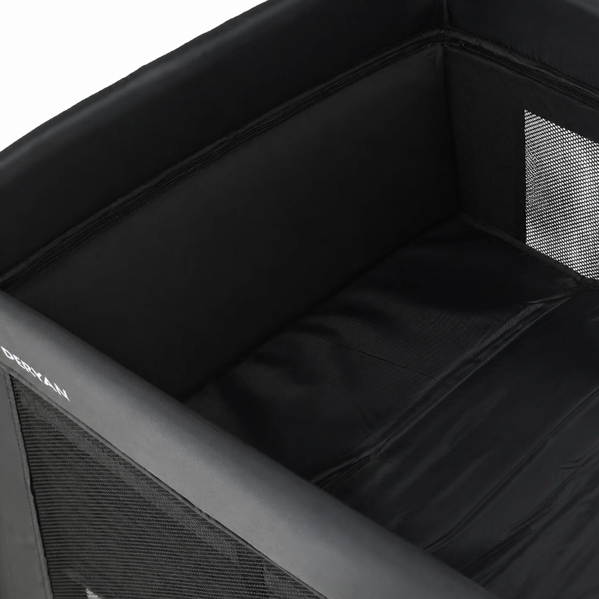Lit Parapluie 2 en 1 Deryan pour Bébé 120x60 cm Noir avec Étagères et Sac de Transport