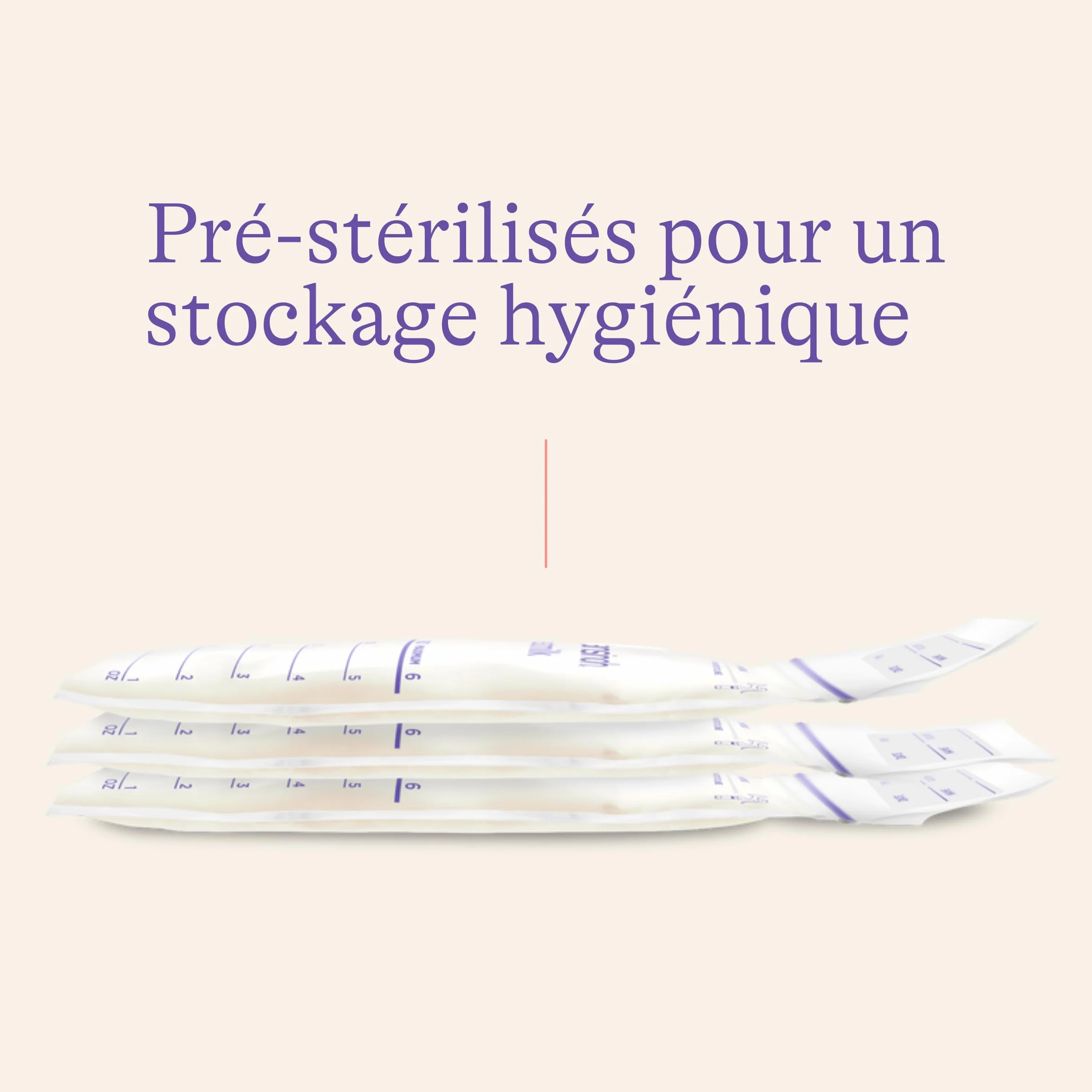 Lansinoh Sachets Conservation Lait Maternel x50 - Pré-stérilisés - Double Zip Anti-Fuite - Sans BPA
