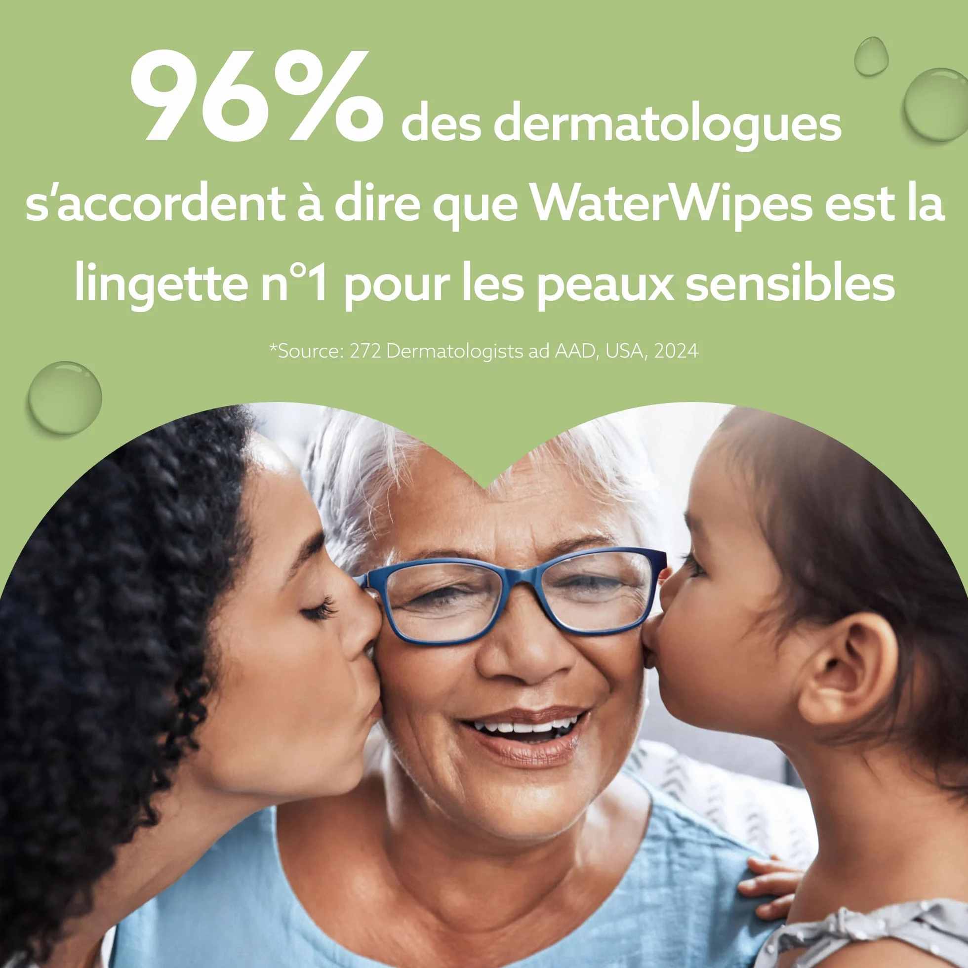 WaterWipes Sensitive+ Lingettes Bébé 240 unités (4 paquets) 99,9% d'eau Textured Clean non parfumées