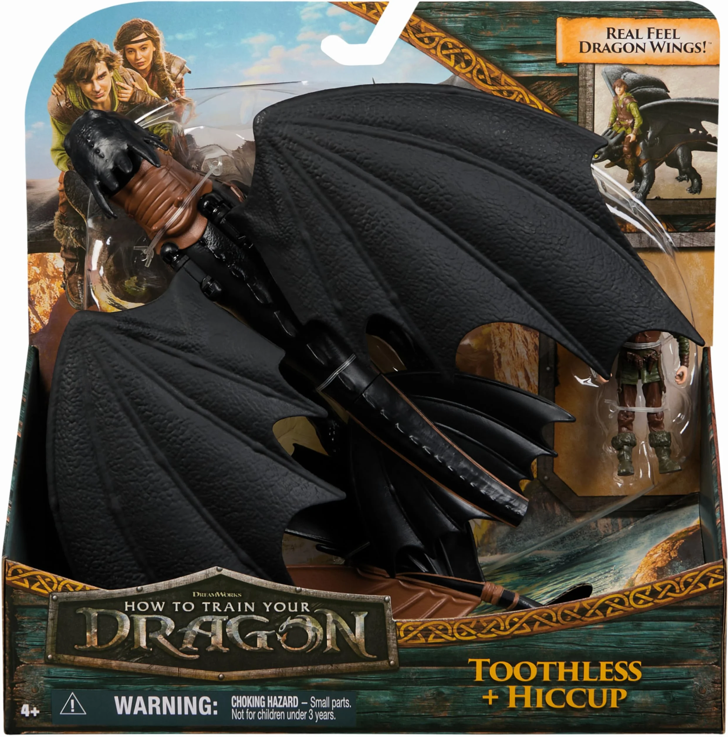 Dreamworks Dragons Figurine Articulée Krokmou 25 Cm Et Viking Harold 10 Cm Jouet Enfant 4 Ans Et +