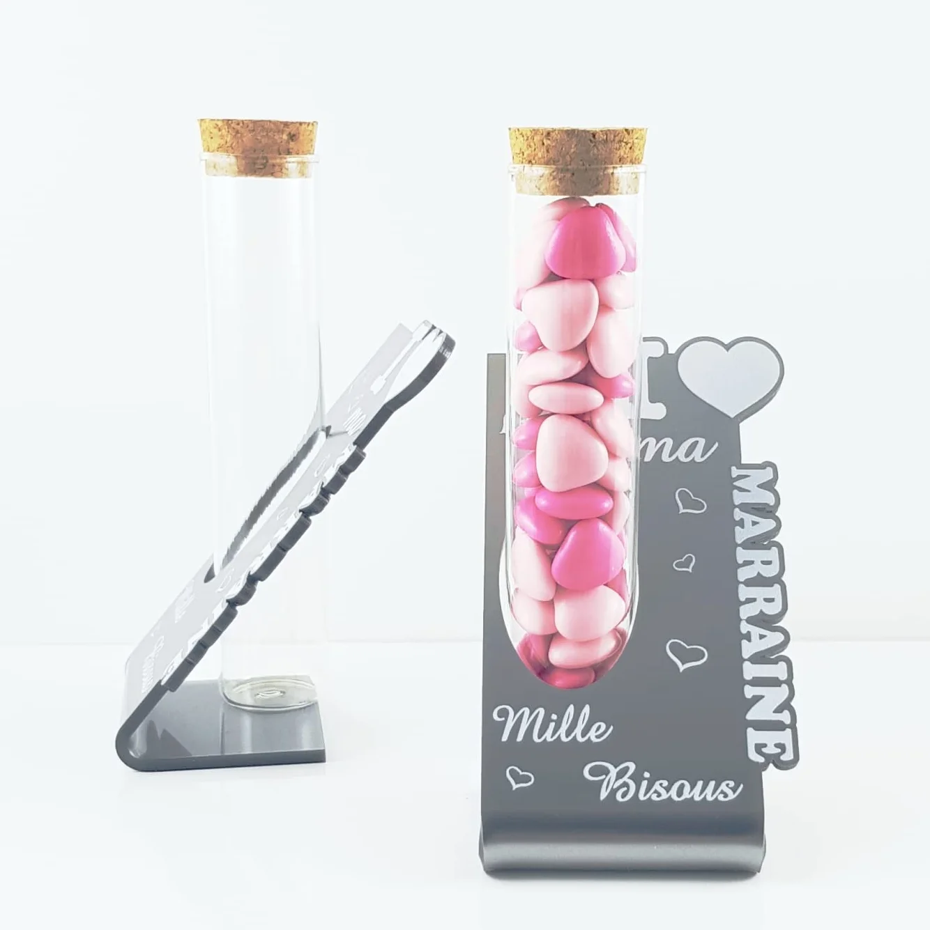 Soliflores Parrain Marraine Cadeau Baptême Noël Lot de 2