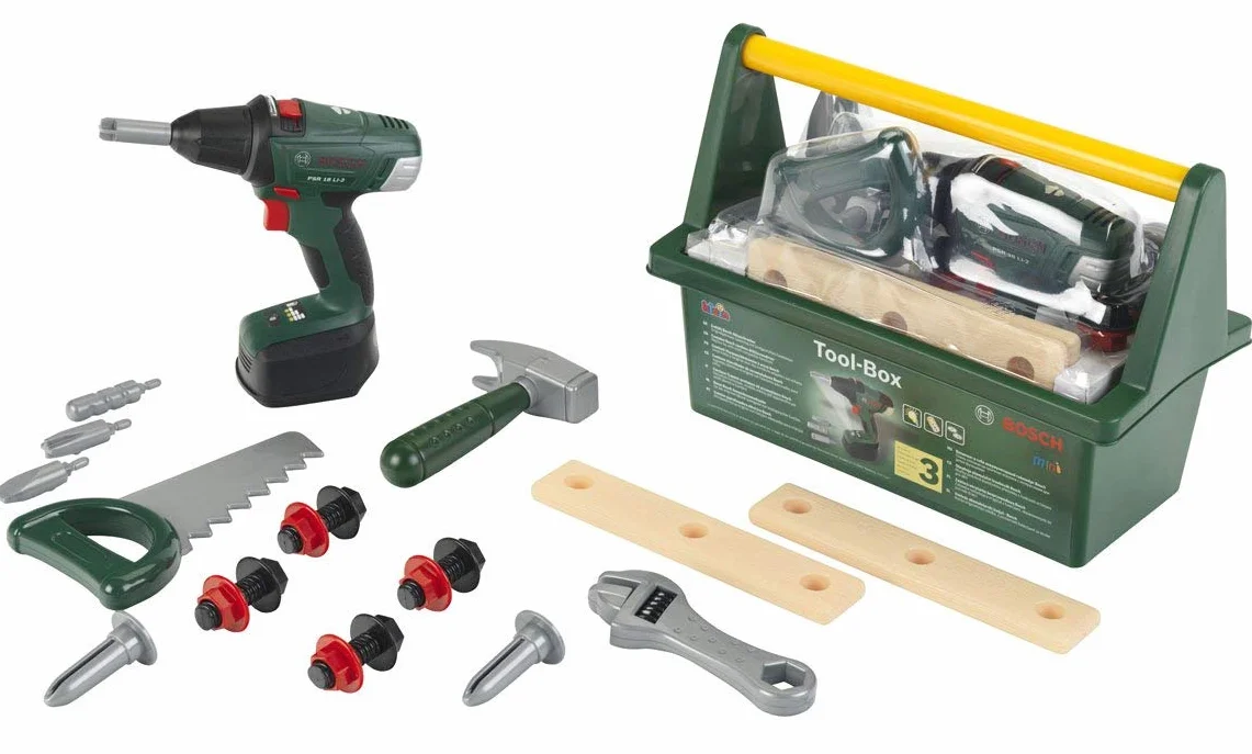 Theo Klein 8520 Caisse à Outils Bosch avec visseuse électronique pour Enfants dès 3 Ans