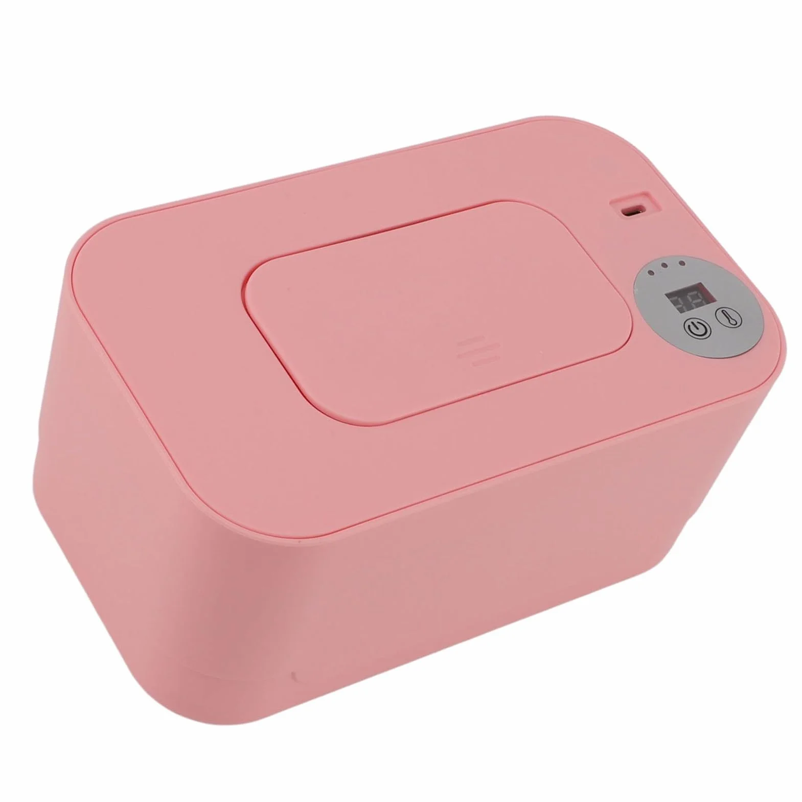 Chauffe-lingettes Portable pour bébé avec Contrôle Intelligent de la Température, Technologie à Faible Température, Distributeur de Porte-lingettes (PINK)