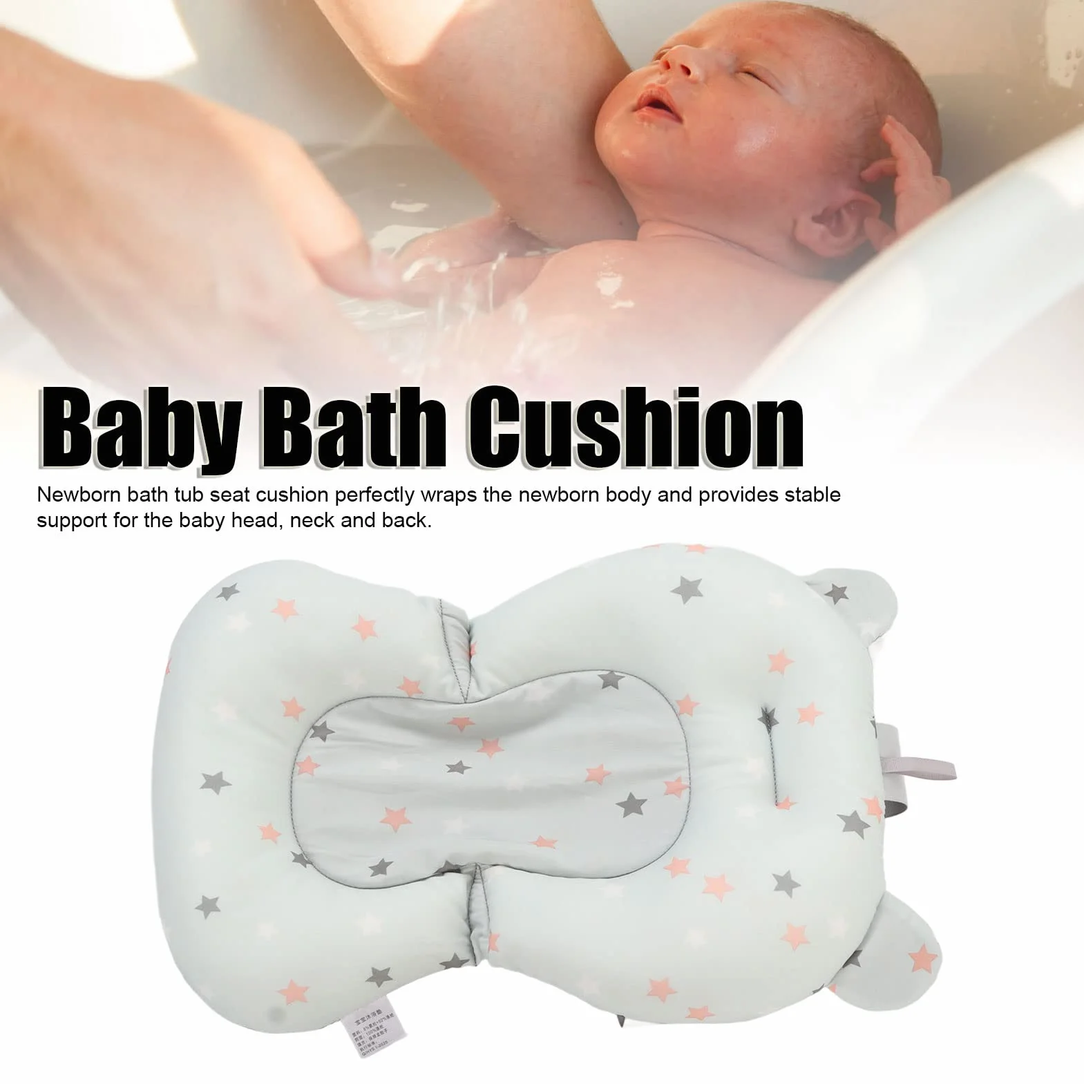 Tapis de Bain pour bébé Siège Coussin Oreiller Flottant nouveau-né