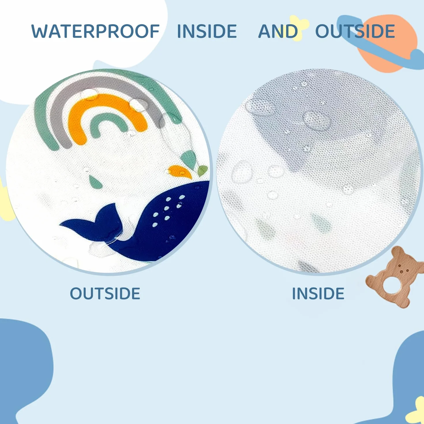 Sac Humide imperméable avec Fermeture éclair réutilisable pour bébé vêtements gym nage Pingouin Baleine