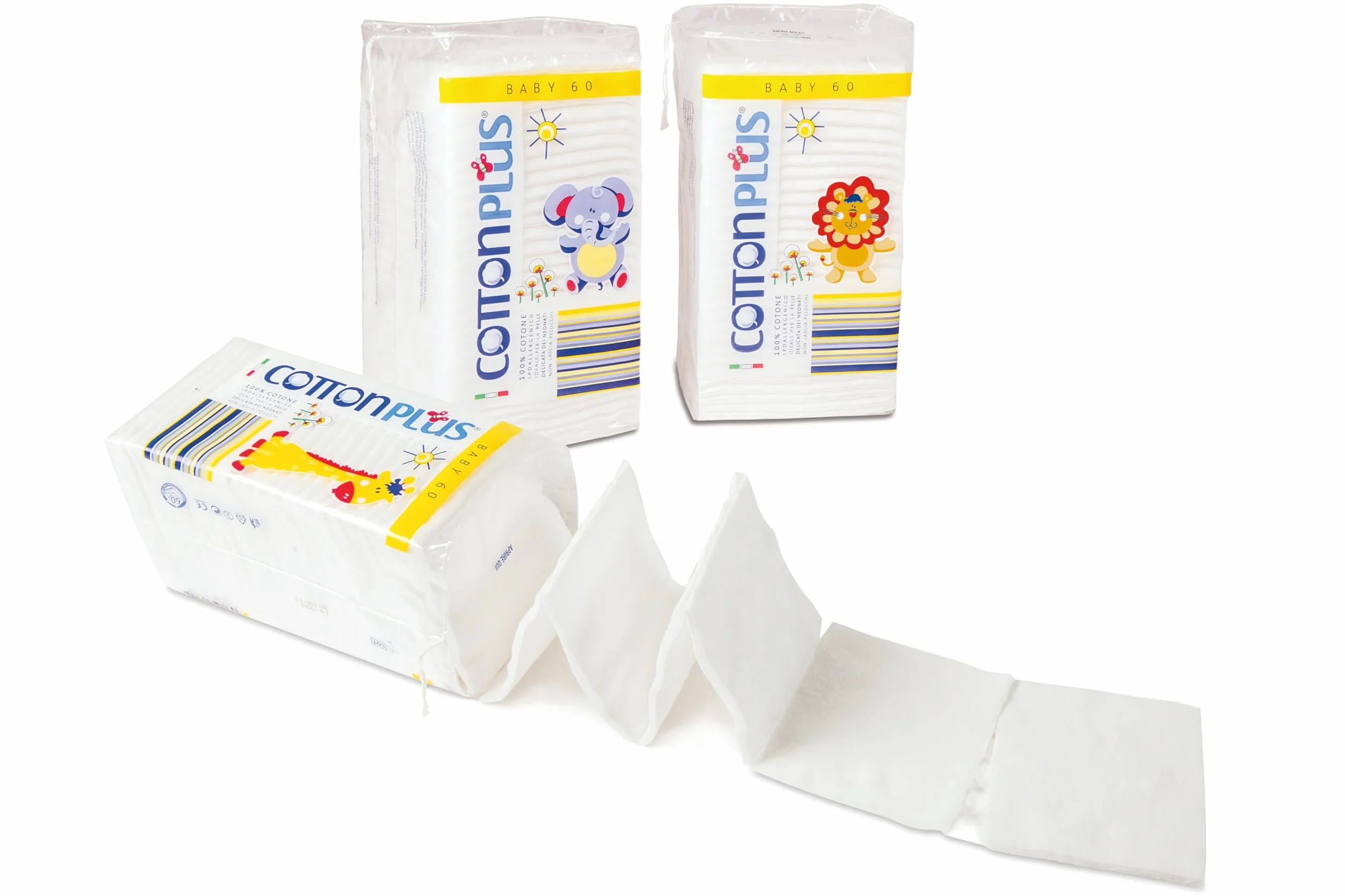 Cotton Plus Bébé hydrophile Coton 60 pièces