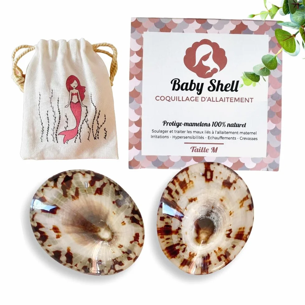 Baby Shell Coquillage d'allaitement Taille Medium Lot de 2 Coquille naturelle prévention fissures