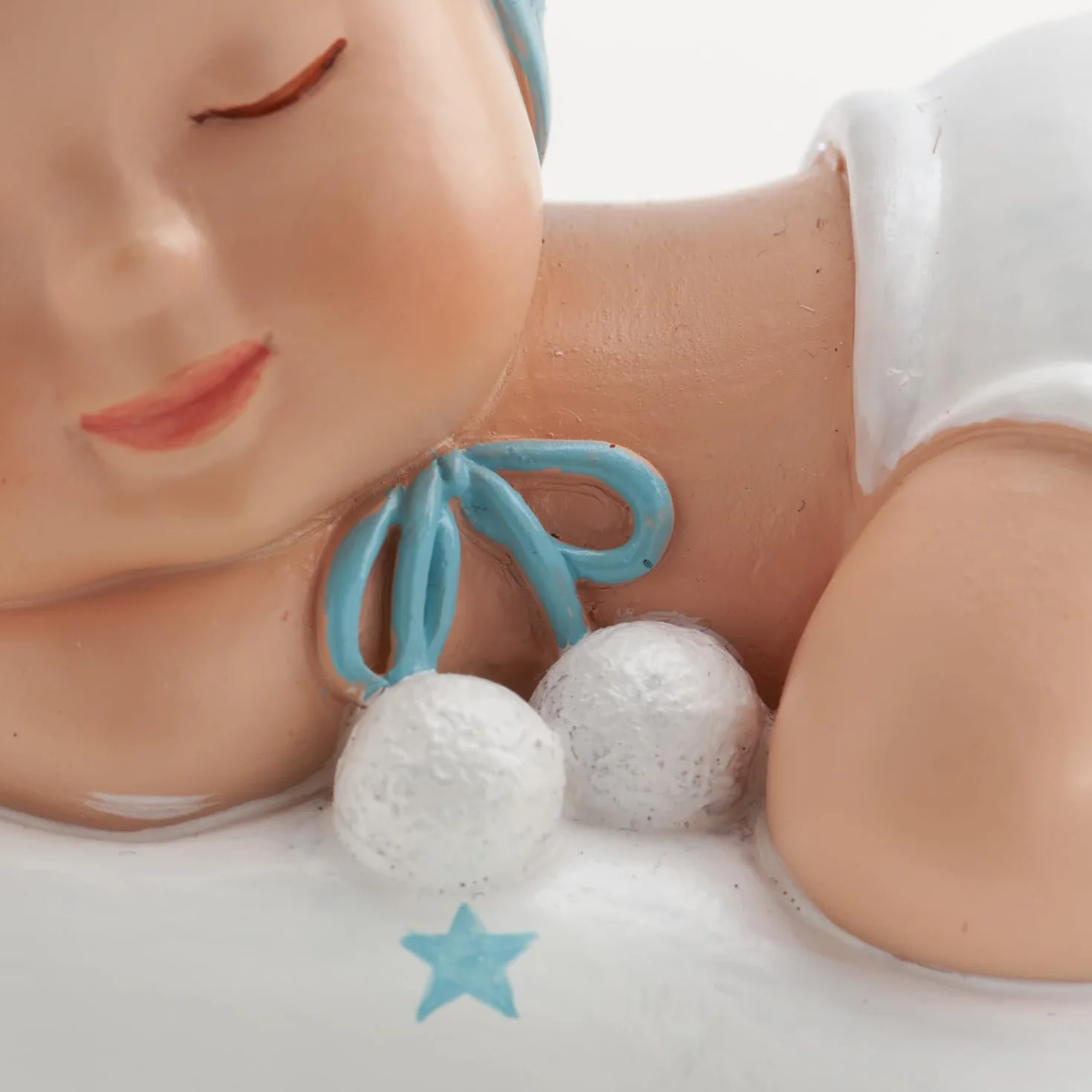 Figurine en résine Décoration Baptême Garçon 10 cm Cake topper Apte au Contact Alimentaire