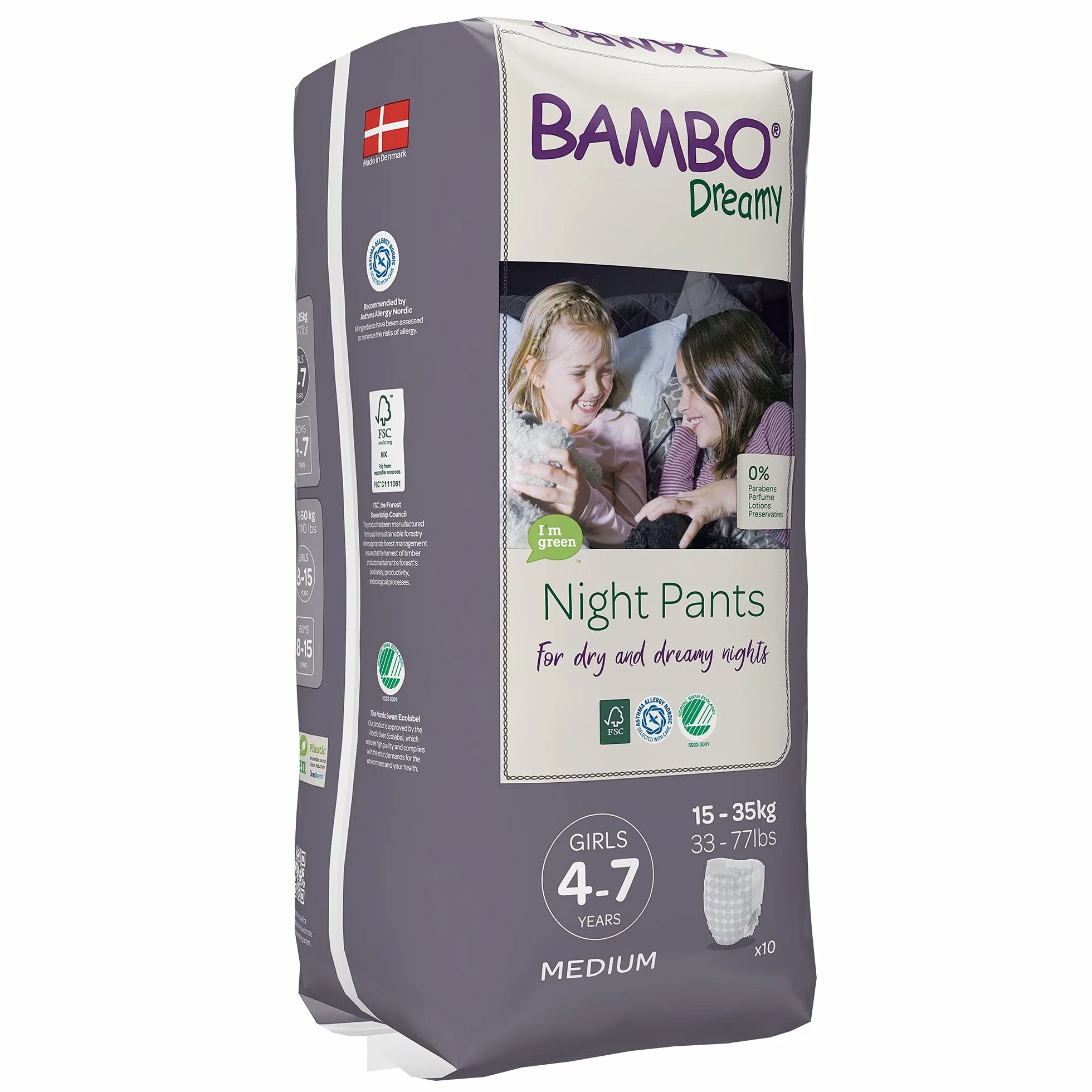 ABENA Bambo Dreamy Girl Medium 4-7 Ans 15-35 Kg