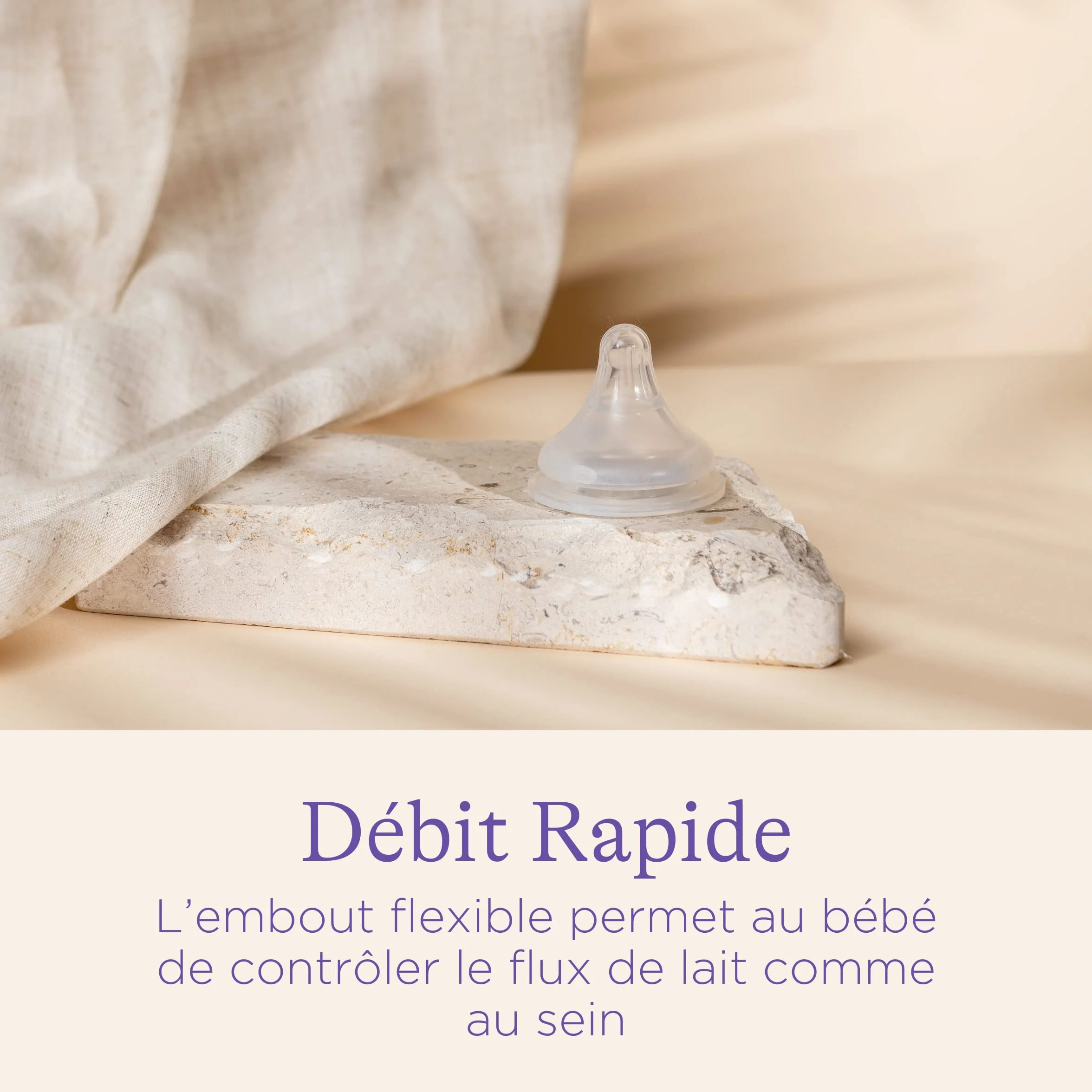 Lansinoh Tétines NaturalWave Débit Rapide x2 Silicone Souple Compatible Biberons NaturalWave