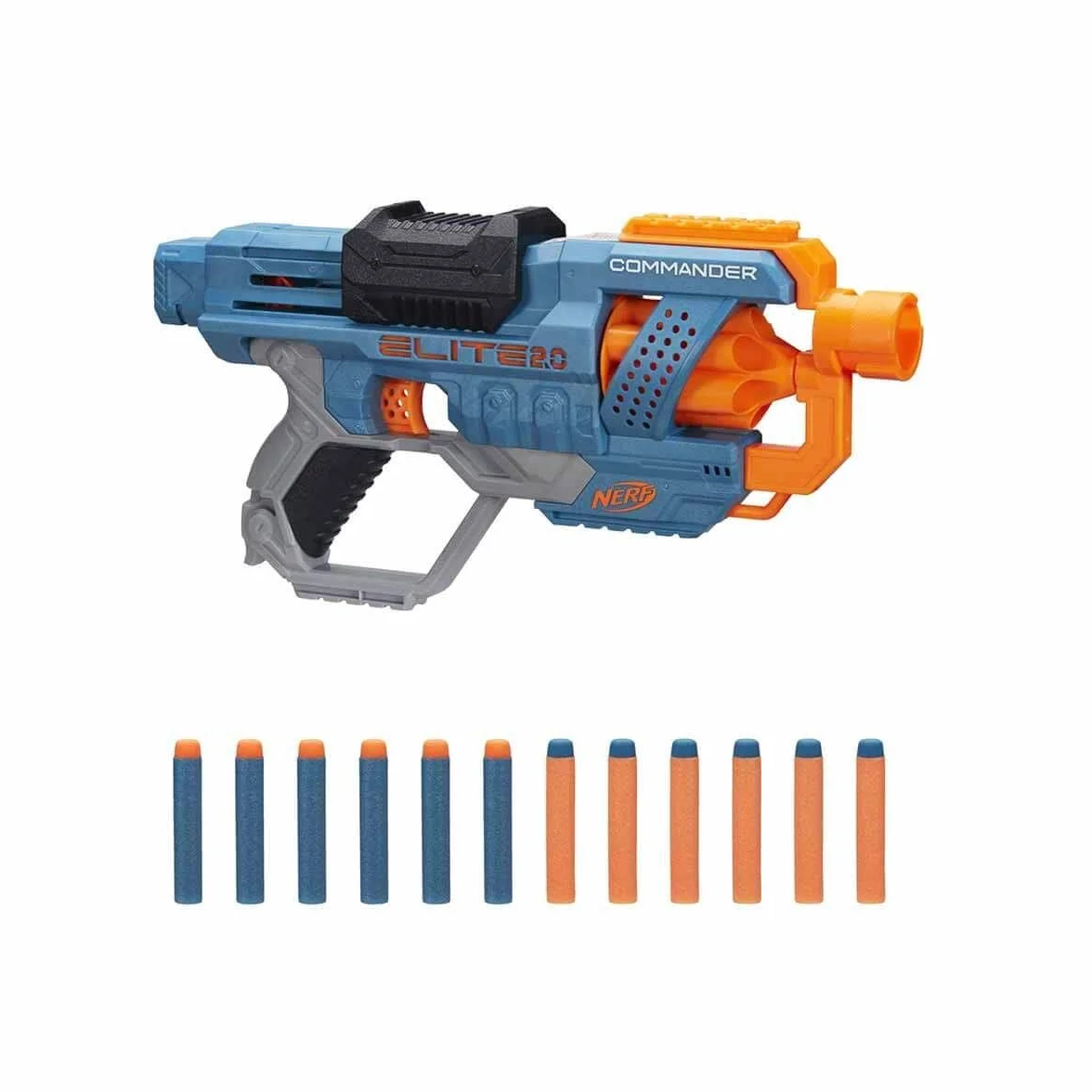 Hasbro Nerf Elite 2.0 Commander RD-6 Blaster à Fléchettes en Mousse avec Barillet Rotatif 12 Fléchettes
