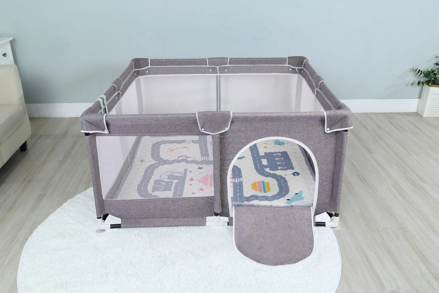 Star Ibaby Parc Bébé Pliable et Modulable Antidérapant Intérieur Extérieur 125x125
