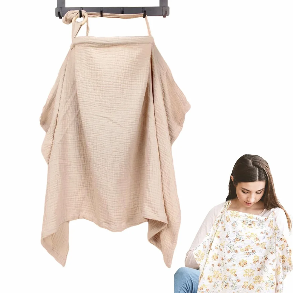 Surakey Couverture Allaitement Bébé en Coton Tablier Mousseline Echarpe Maternité