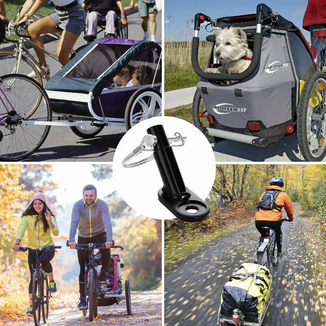 HONGECB Coupleur de Remorque de Vélo en Acier, Attelage pour Fret, Enfants et Chiens
