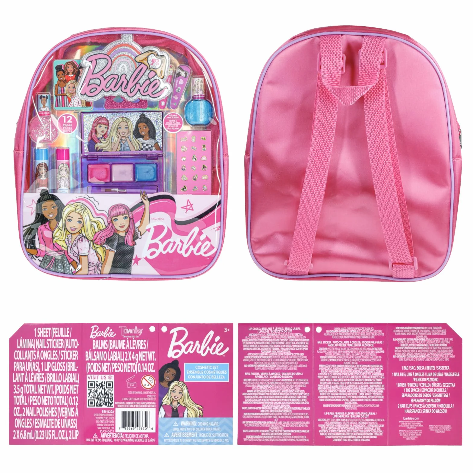 Barbie Sac à Dos Maquillage Enfant Coffret Beauté Filles