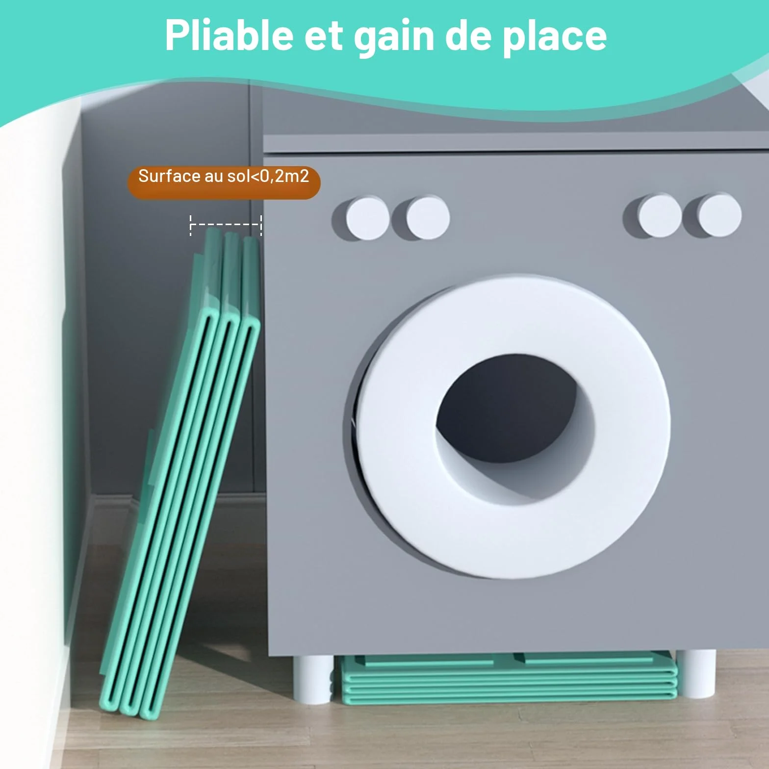 Baignoire pliable portable pour bébé 75 x 45 x 25 cm 0-6 ans vert menthe