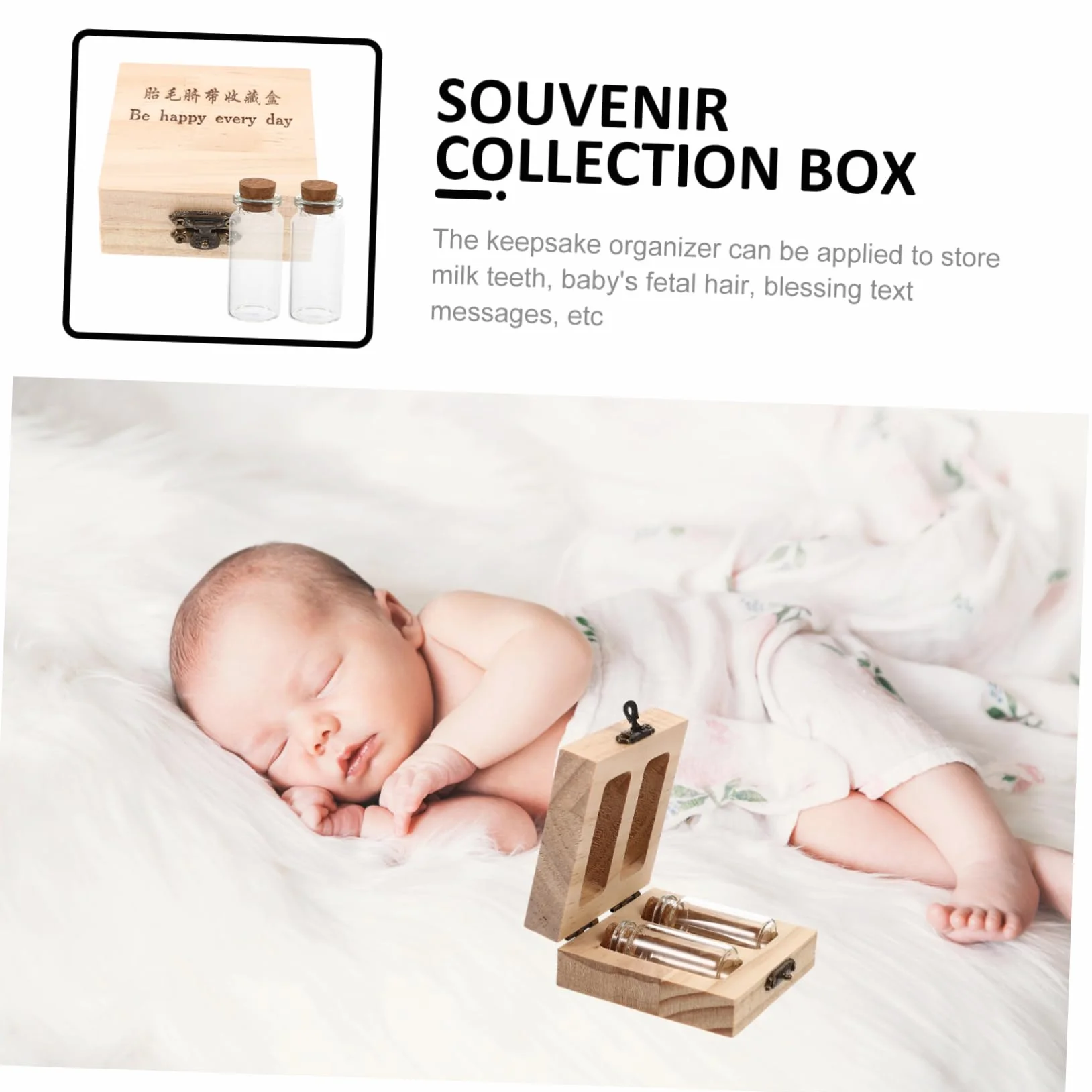 Garneck Support de rangement en bois pour bébé