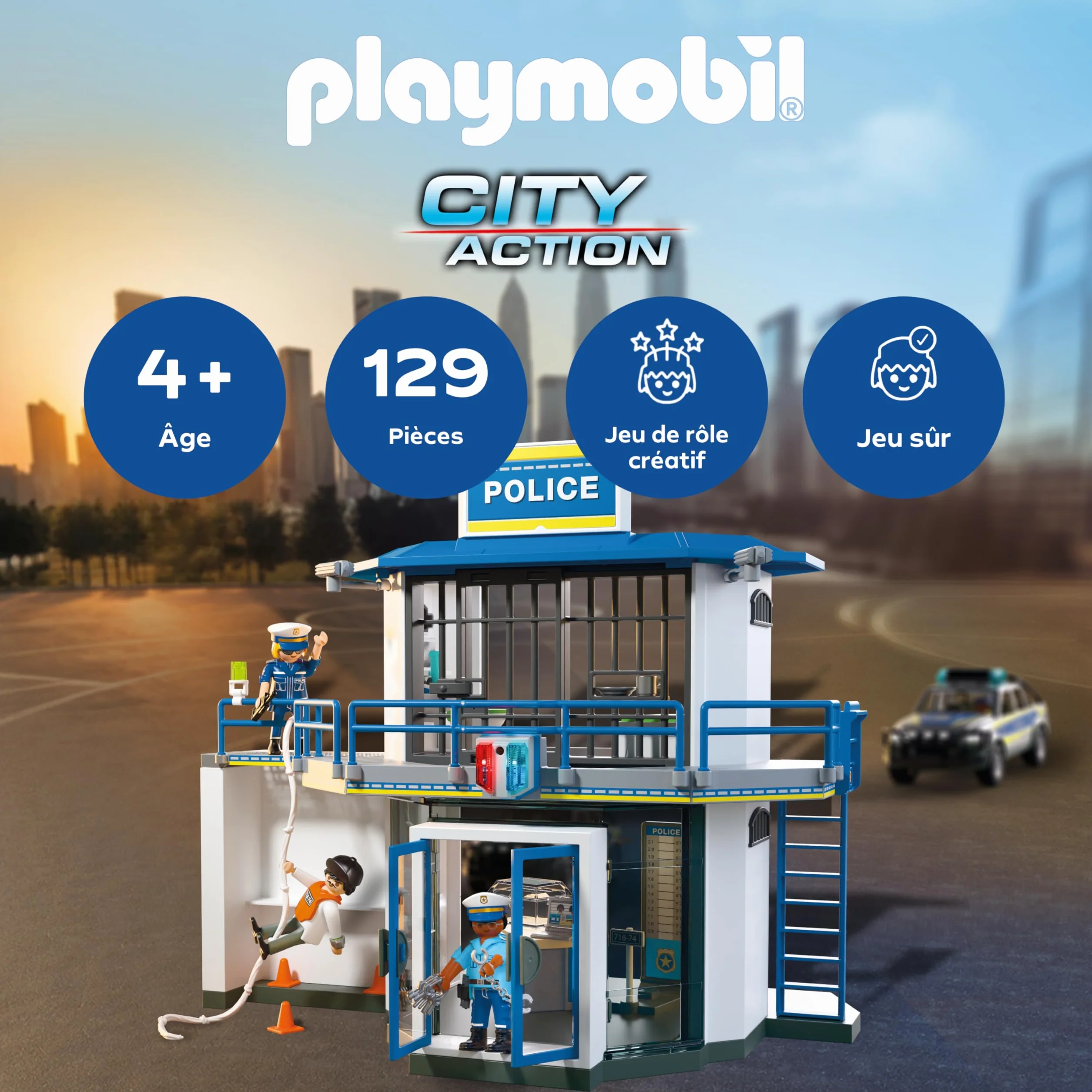 Playmobil Action Heroes Poste de Police avec Local de Recherche Jouet 71874