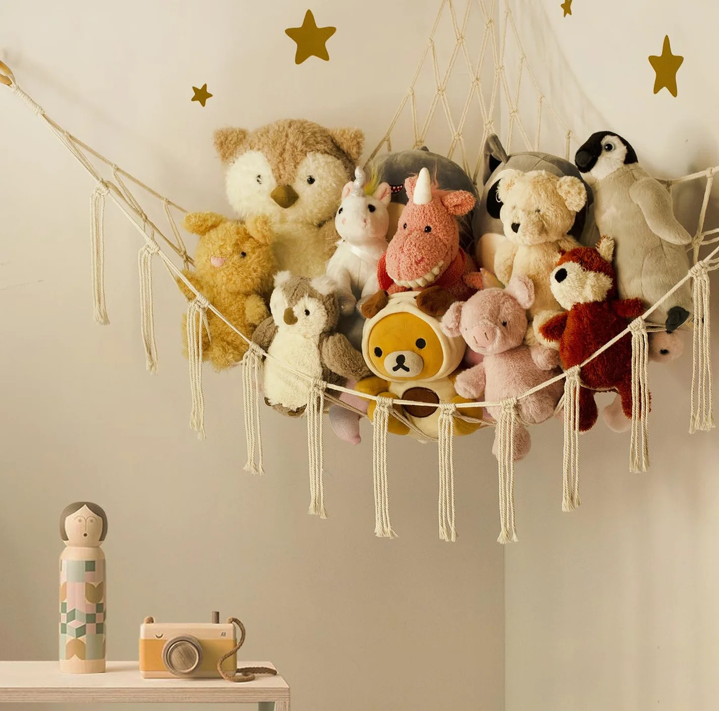 Stuffed Animal Storage Hammock Large Toy Net for Plush Organizer Kids Room Decor