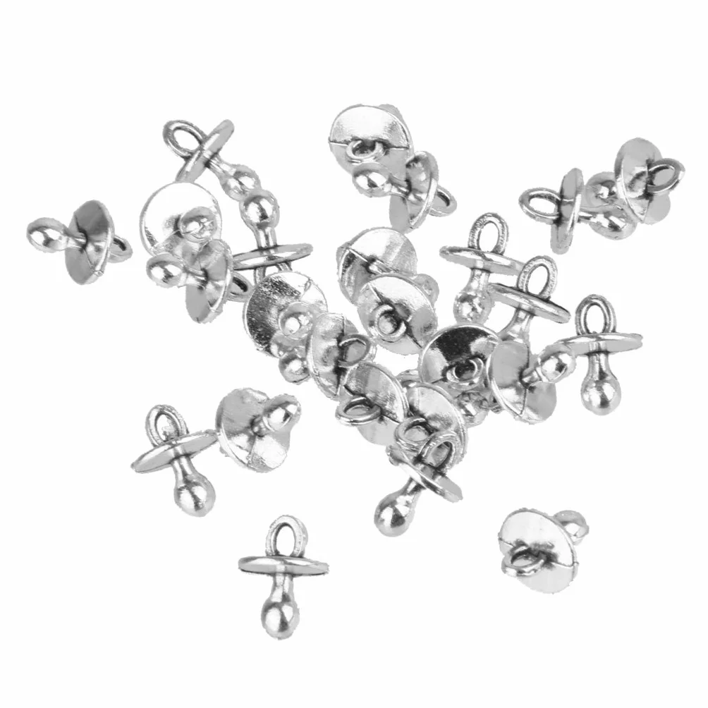 Breloques Sucette Bébé en Alliage Argent 25pces pour Bijoux Artisanat DIY
