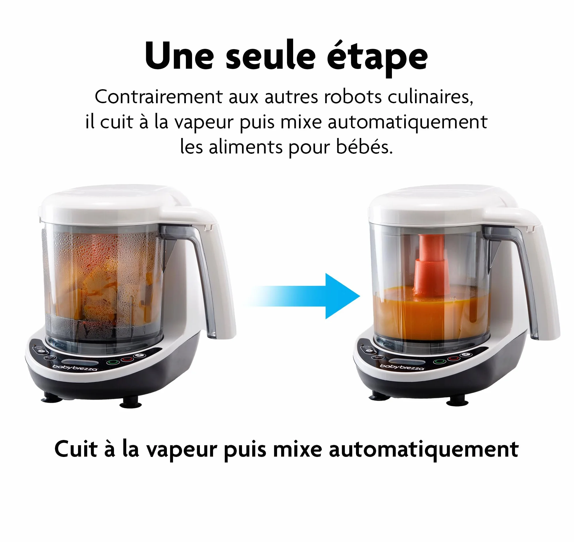 Baby brezza Food Maker Deluxe Robot cuisine multifonction bébé chauffe vapeur mixe aliments