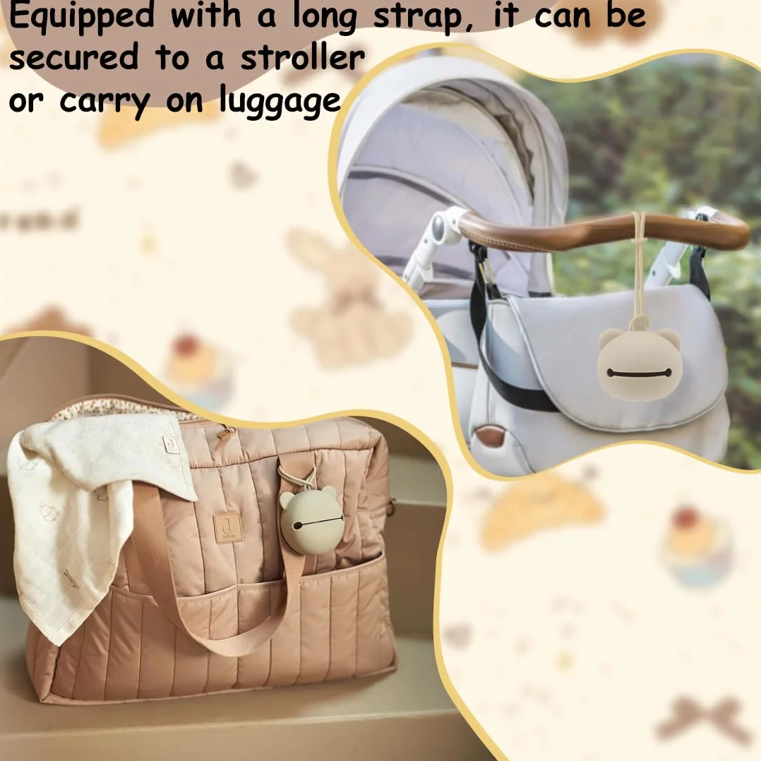 Boîte à tétine en silicone portable pour bébé voyage, rangement de sucette
