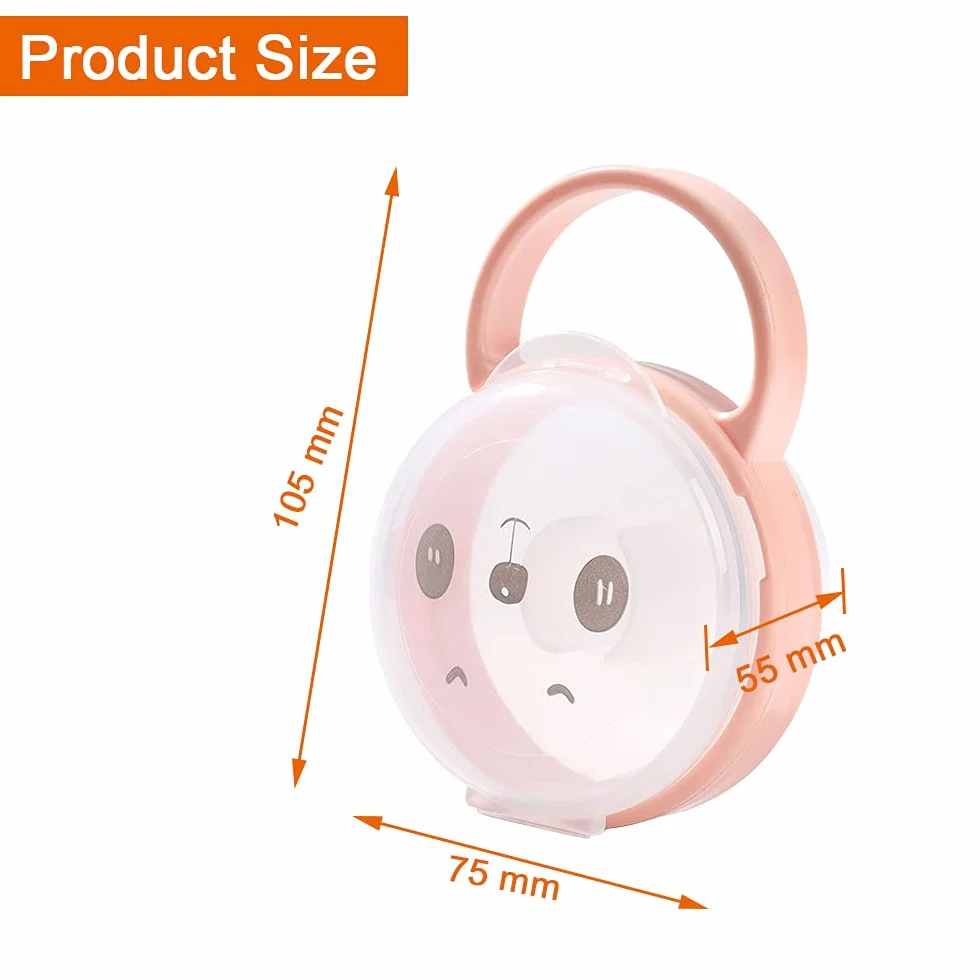 Boîte à Tétine Bébé 3 Pièces Boîte de Sucette Portable Rangement Voyage