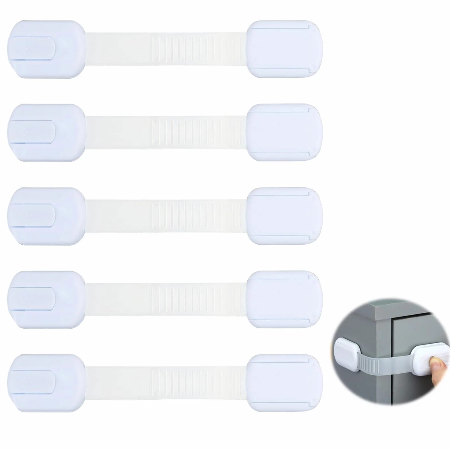 Bloque Porte Bébé Sécurité Placard Enfant avec Adhésif Fort, Fermeture Placard et Bloque Tiroir, Protection Durable Sans Perçage
