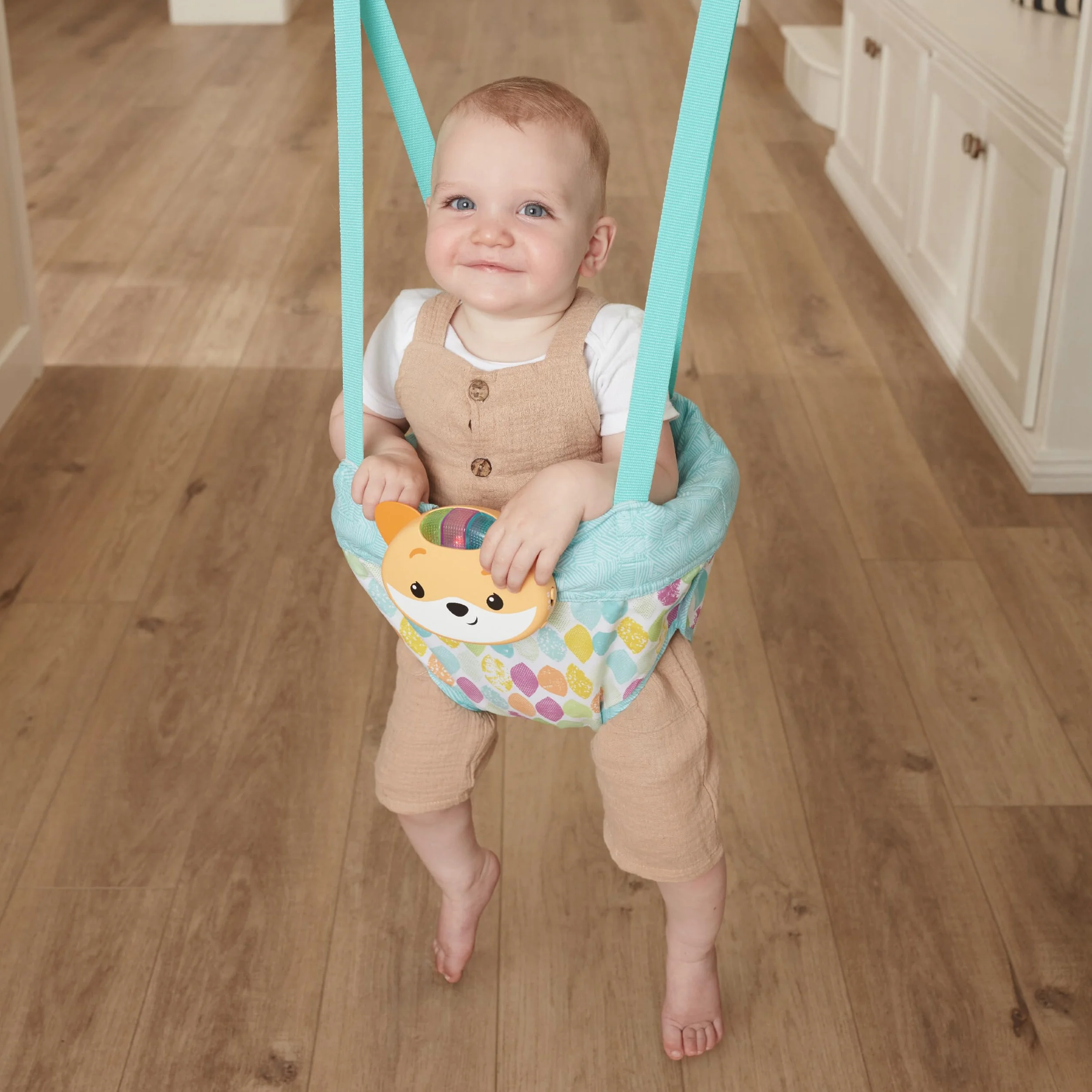 Infantino Siège Sauteur pour Porte 2-en-1 avec Musique et Lumières, Renard