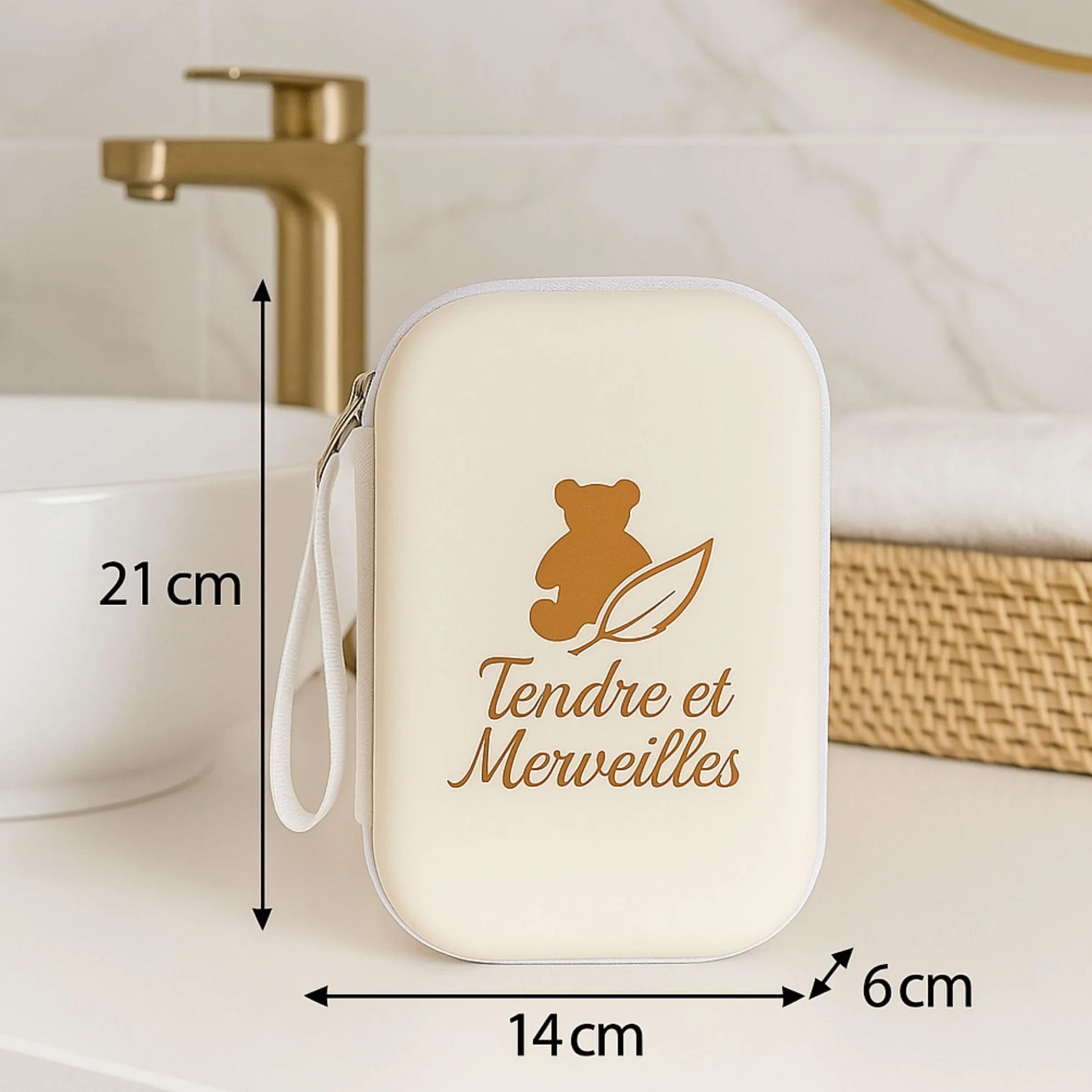 Trousse de Soin Bébé Kit Complet 10 Accessoires Sans BPA Brosse en Bois Coupe-Ongles Ciseaux Cadeau de Naissance