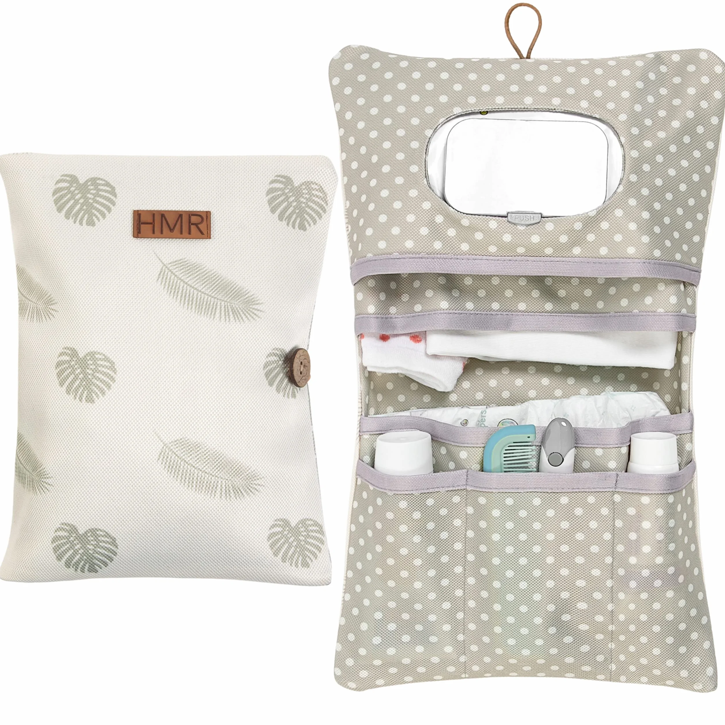 HAMUR HOME Sac à Langer Bébé 2in1 Lingettes Accessoires Pochette Voyage