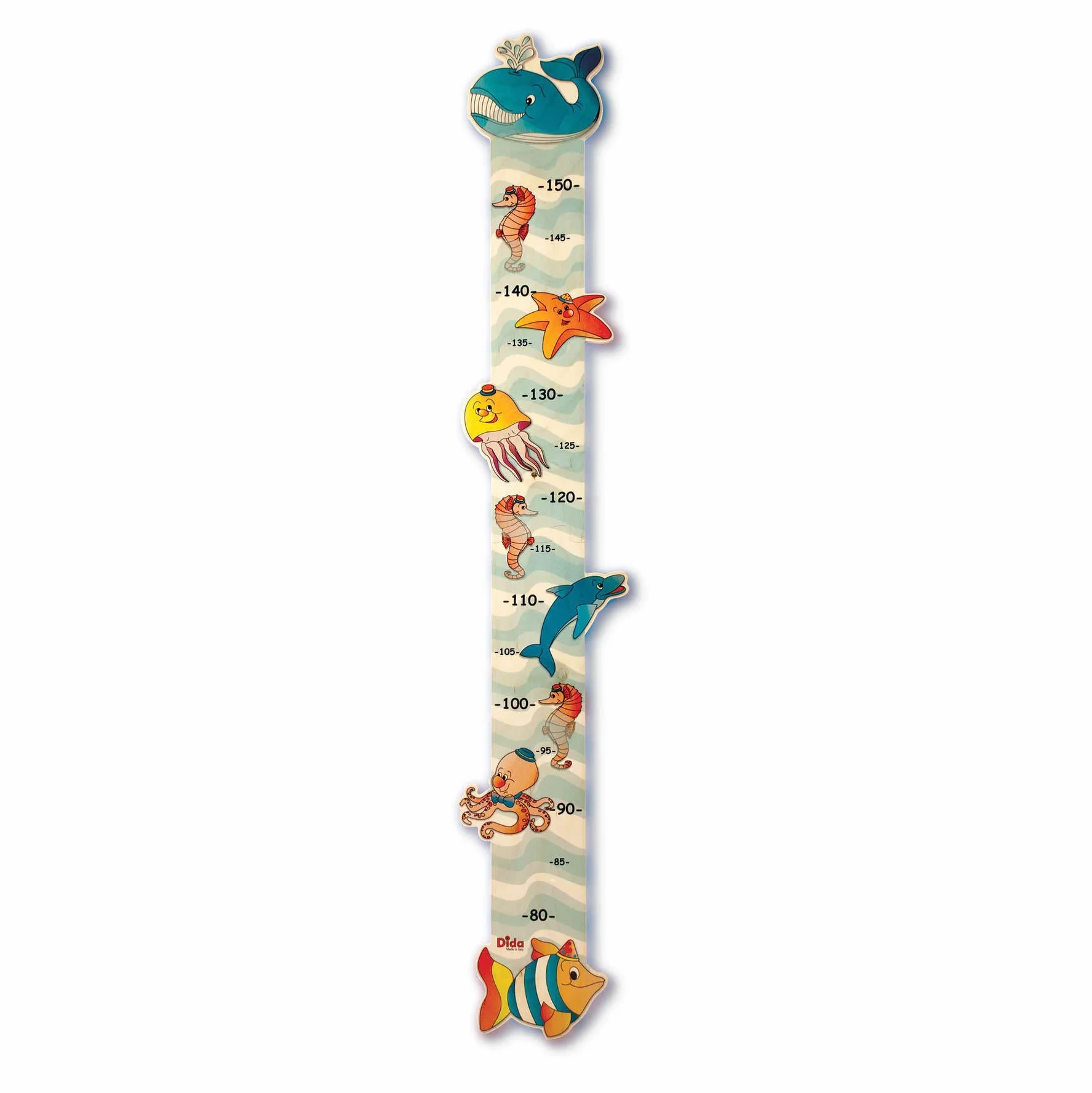 Animaux Marins Toise Murale en Bois pour Enfants Mesure Jusqu'à 150 cm Accessoires de Croissance Chambre d'Enfant