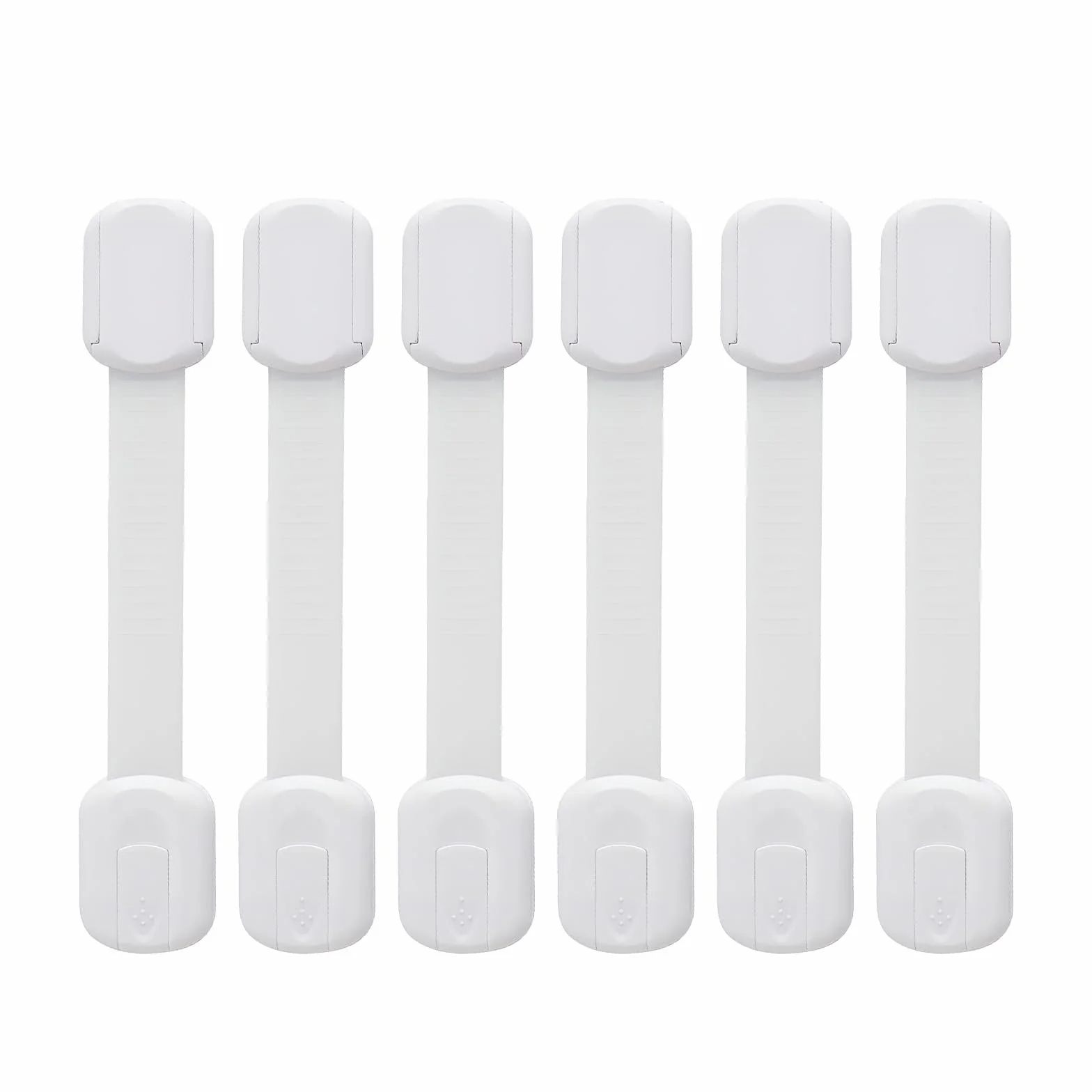 Bébé Sécurité Verrouillage Placard Enfant No Punch Strong Adhesive Adjustable Bloc Tiroir 6 Pièces Blanc