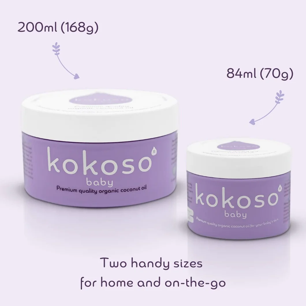 Kokoso Huile de noix de coco bio pour bébé 100% naturelle 70g