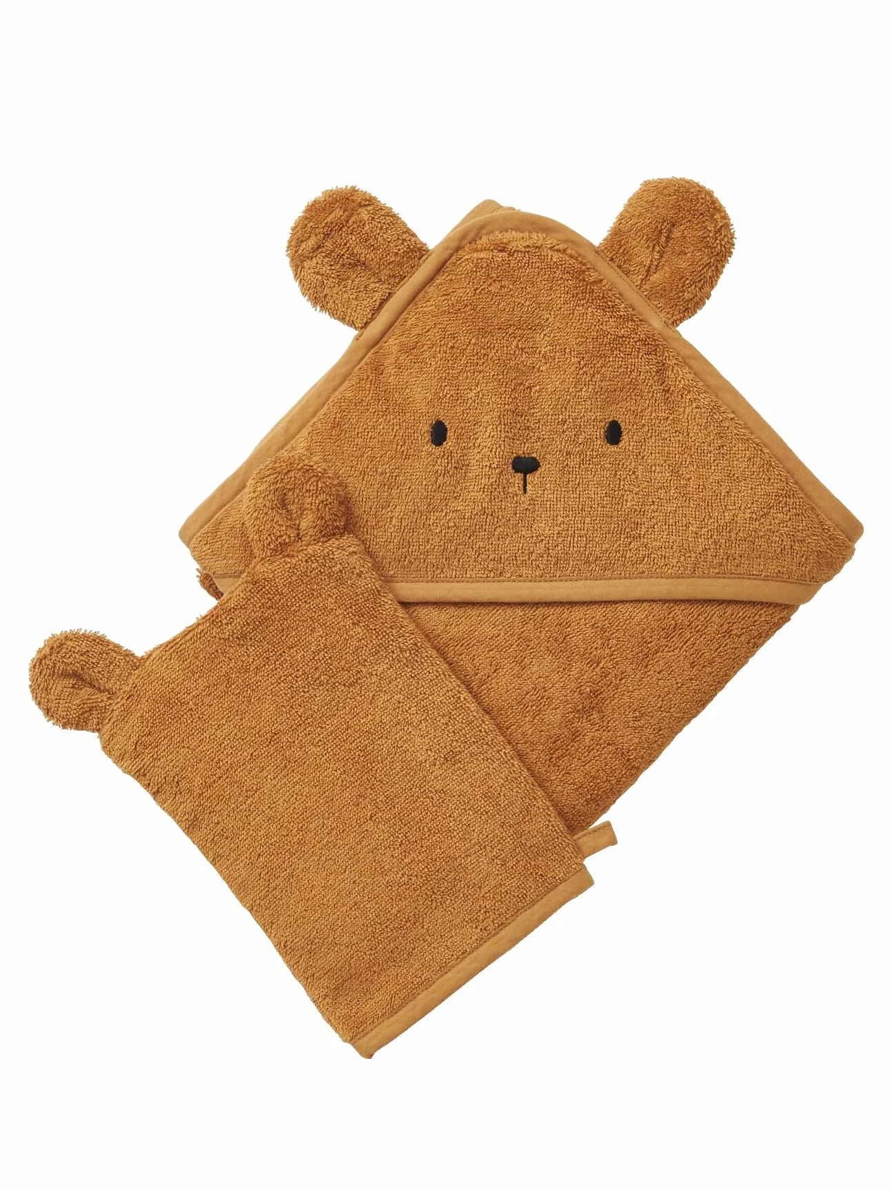 VERTBAUDET Cape de bain coton bio caramel 70x70