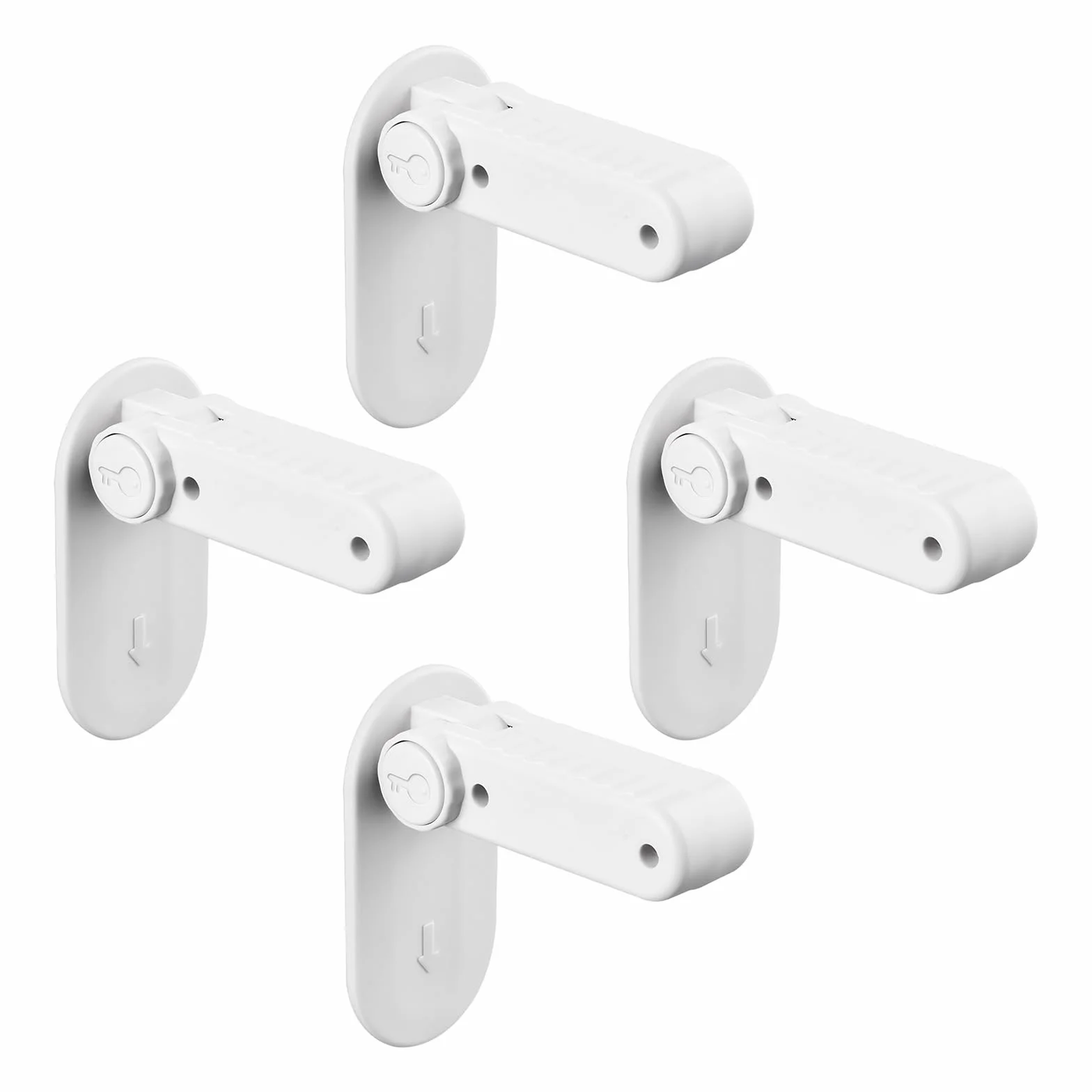 Verrou de Levier de Porte à L'Épreuve des Enfants Petproof, Serrure de Poignée de Sécurité pour Bébé, Sans Outils ni Perçage, Blanc