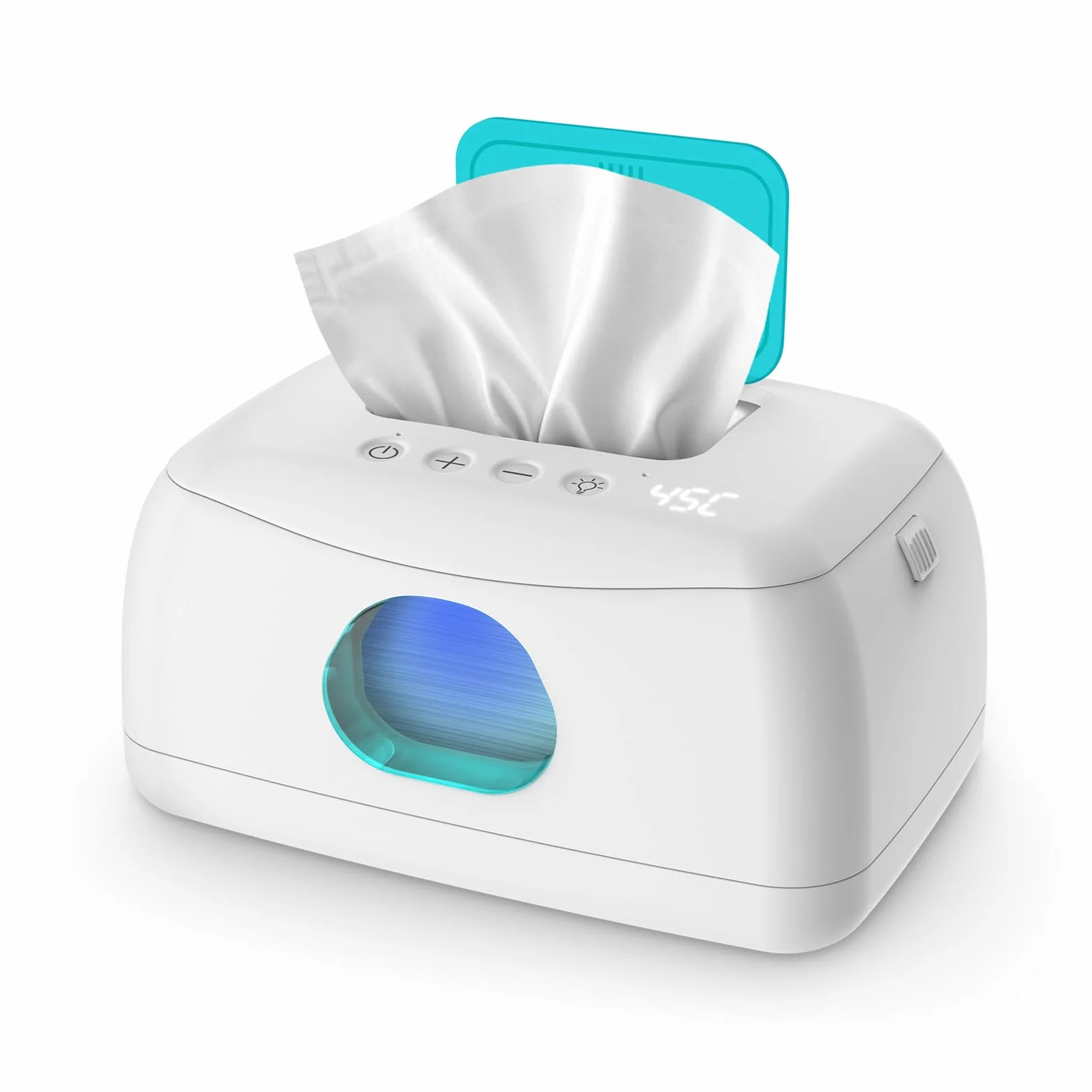 MYPIN Chauffe-lingettes pour Bébé, Température Constante 24H/24, Capacité 120 Lingettes, Veilleuse LED