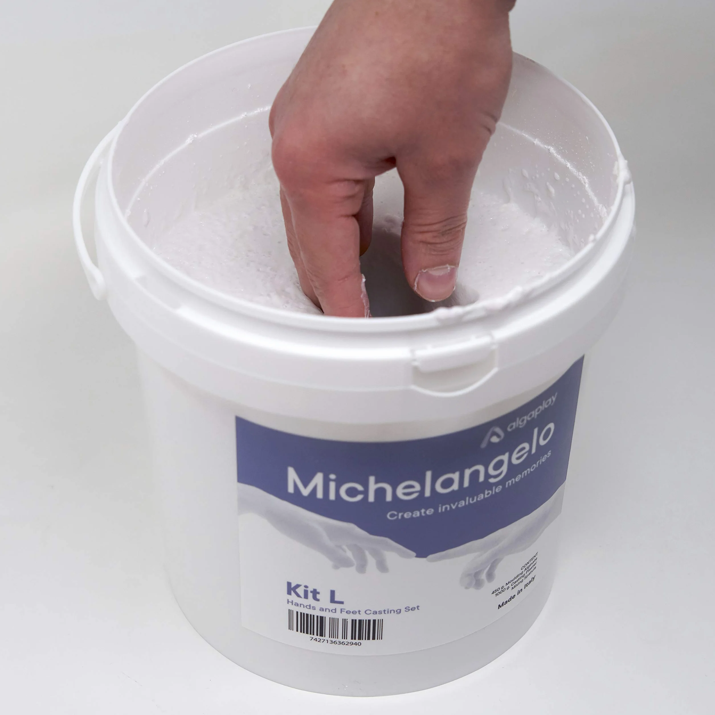 Michelangelo Kit Refill matériaux de moulage pour 4 mains adultes enfants