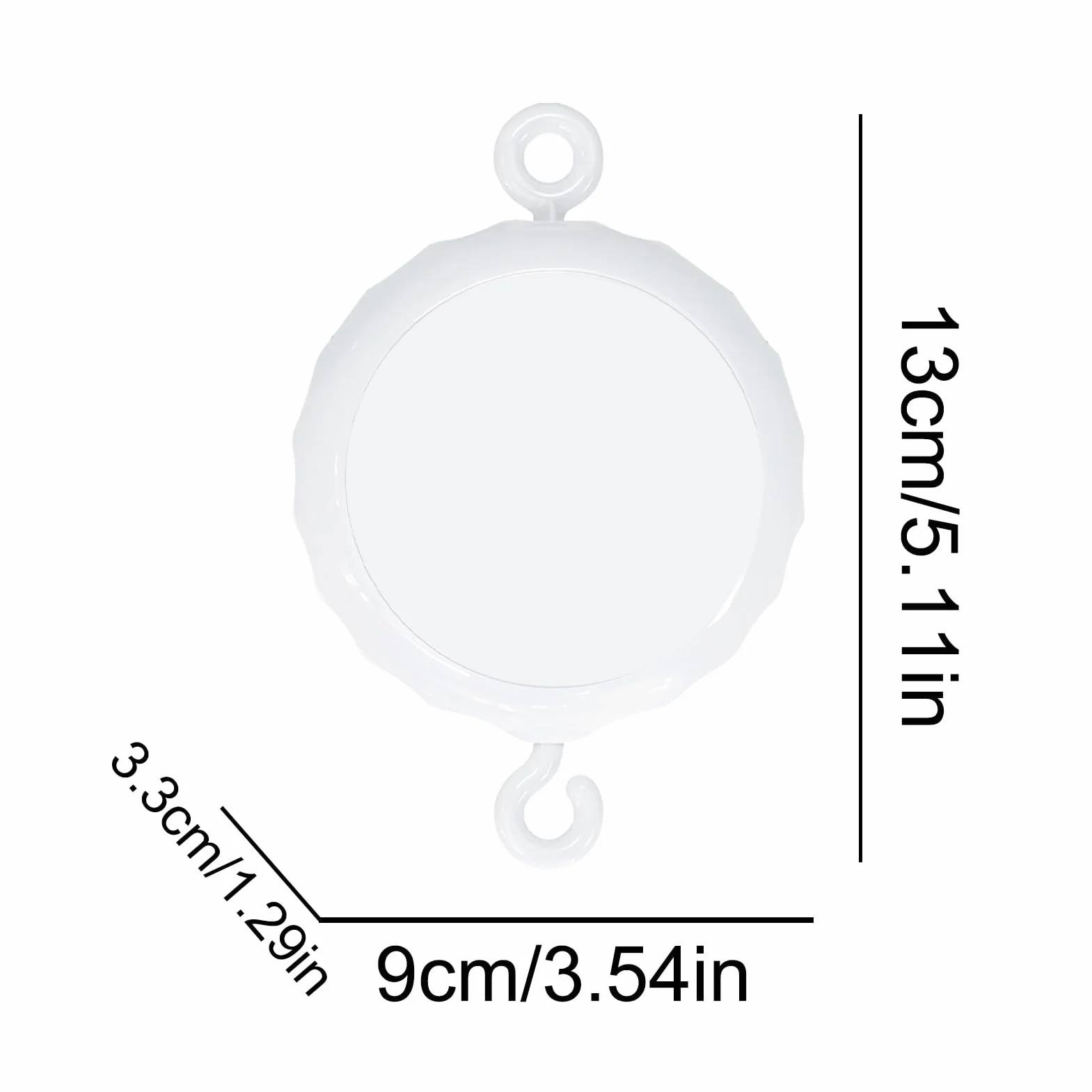 Boîte À Musique Mobile Berceau 13x9x3,3 Cm 24 Berceuses Piano 3 Modes Rotation Volume Réglable Moteur Silencieux Pliable
